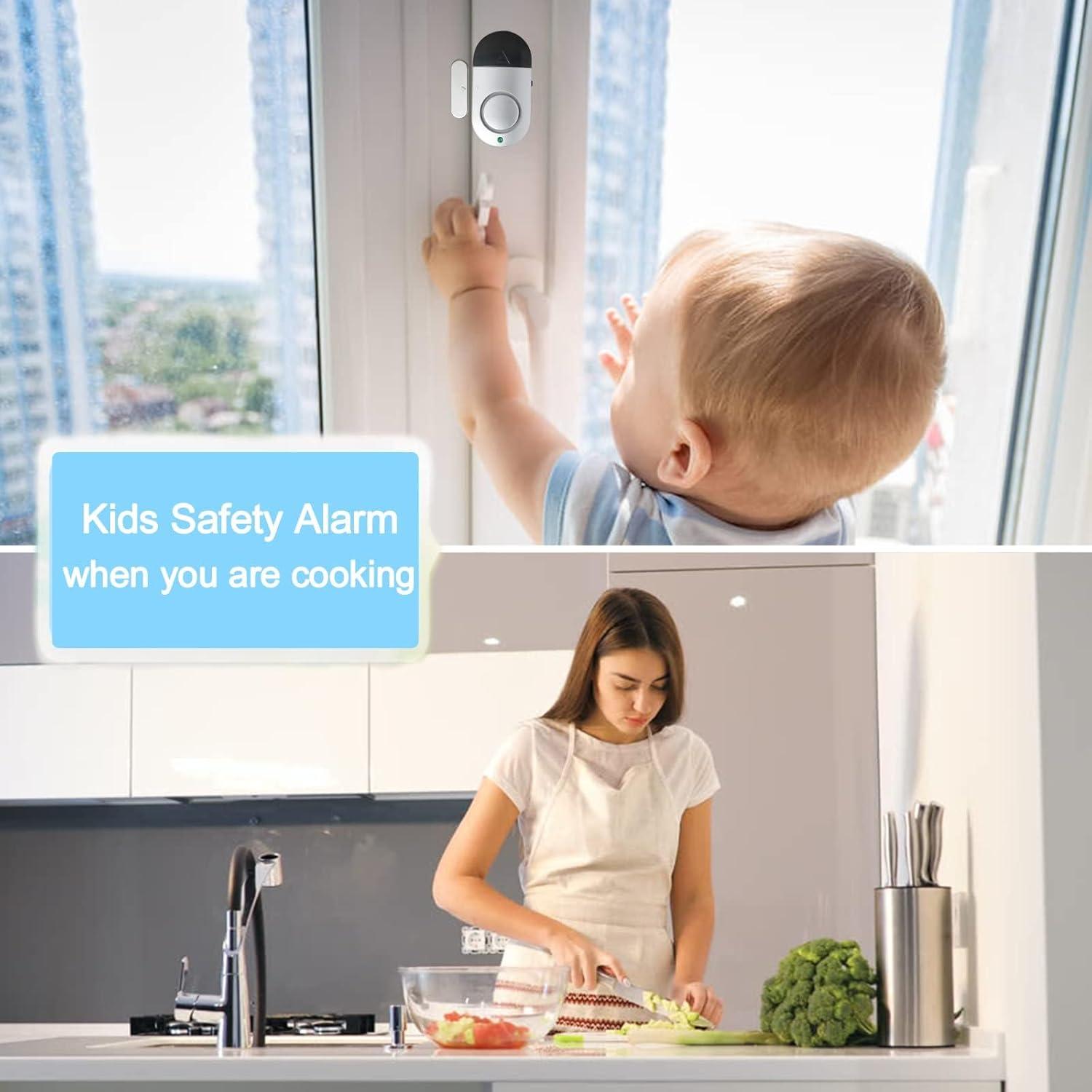 Alarmas de Seguridad para Ventanas y Puertas Rinetiy 120 DB (6 Paquete)