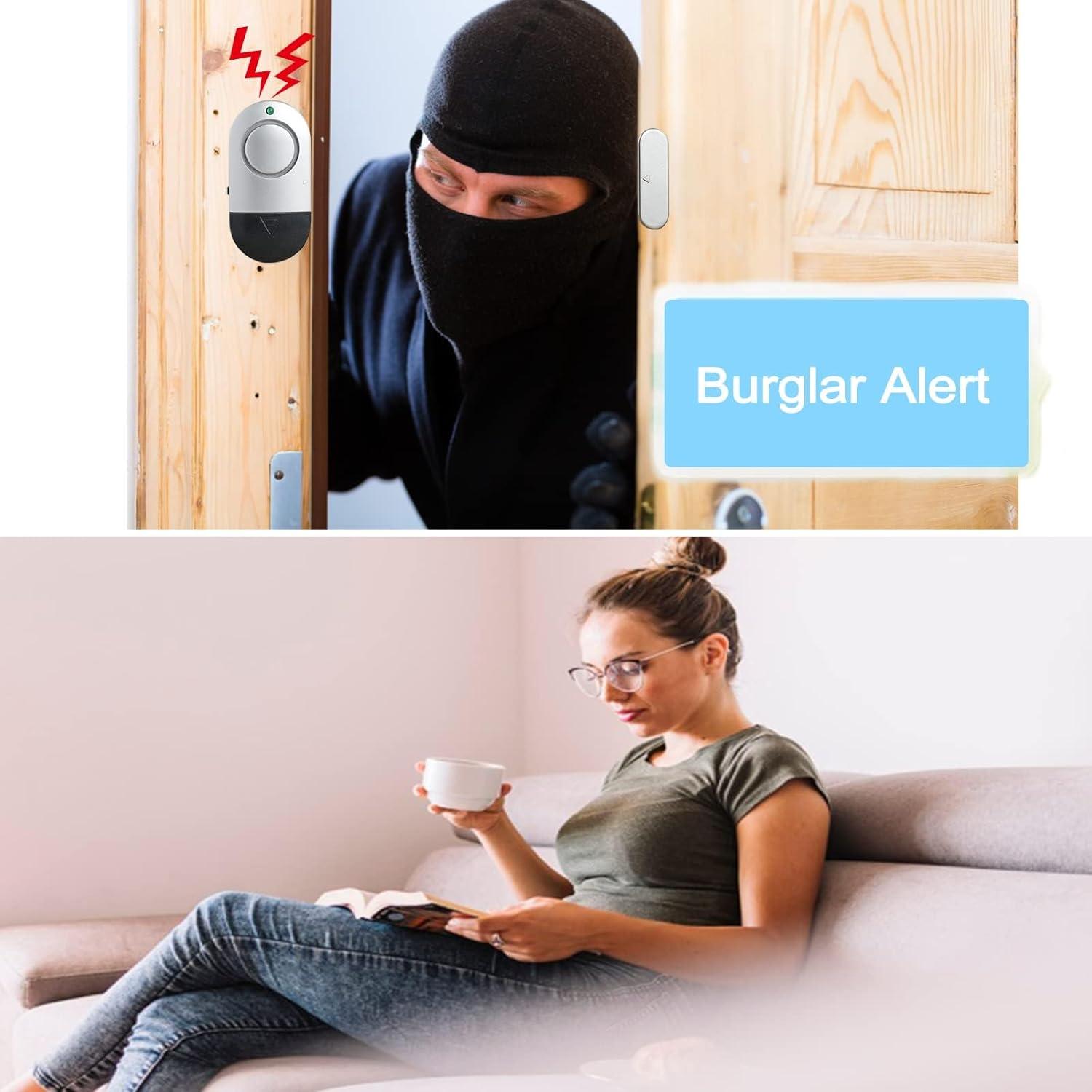 Alarmas de Seguridad para Ventanas y Puertas Rinetiy 120 DB (6 Paquete)