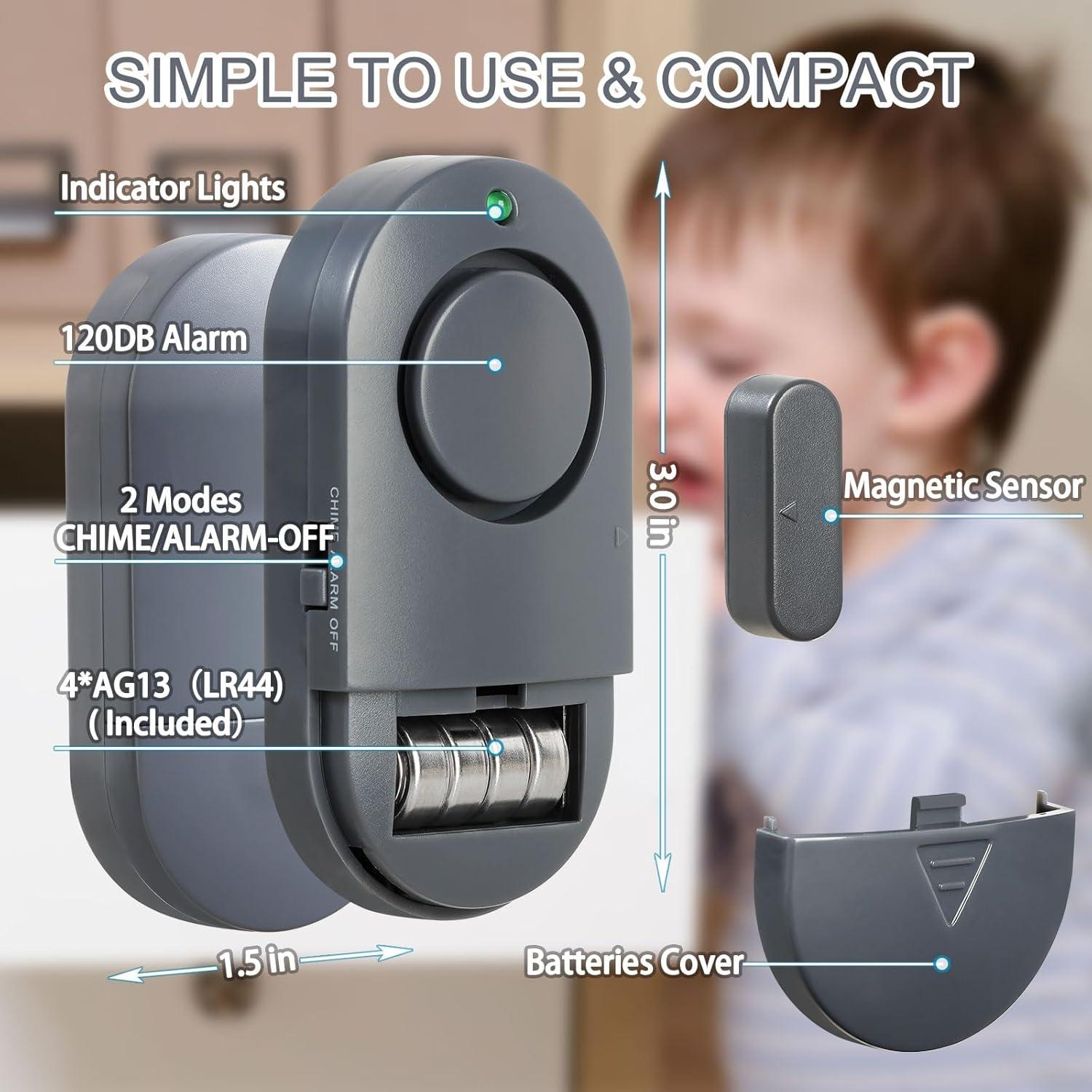 Alarmas de Seguridad para Ventanas y Puertas Rinetiy 120DB - Paquete de 10