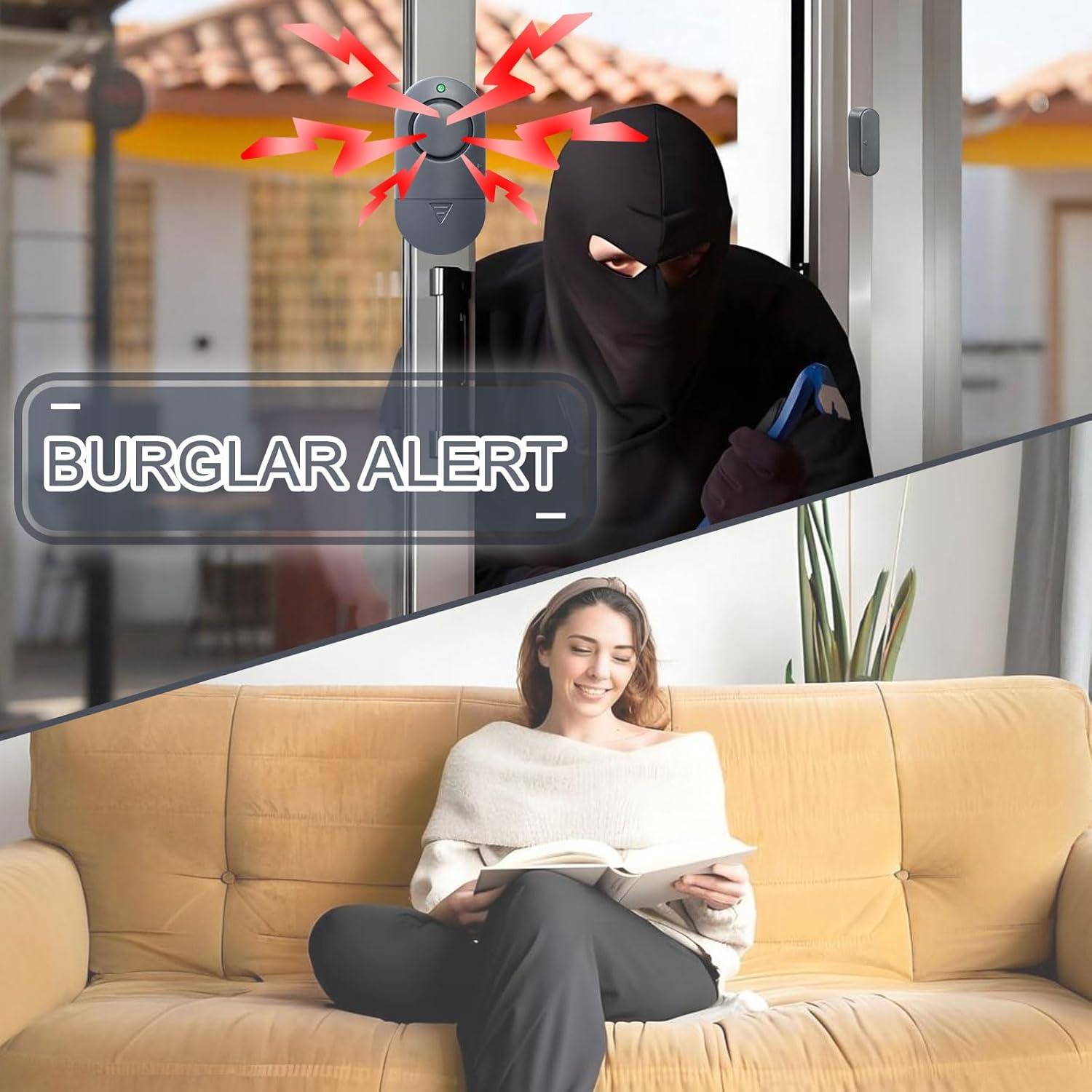 Alarmas de Seguridad para Ventanas y Puertas Rinetiy 120DB - Paquete de 10