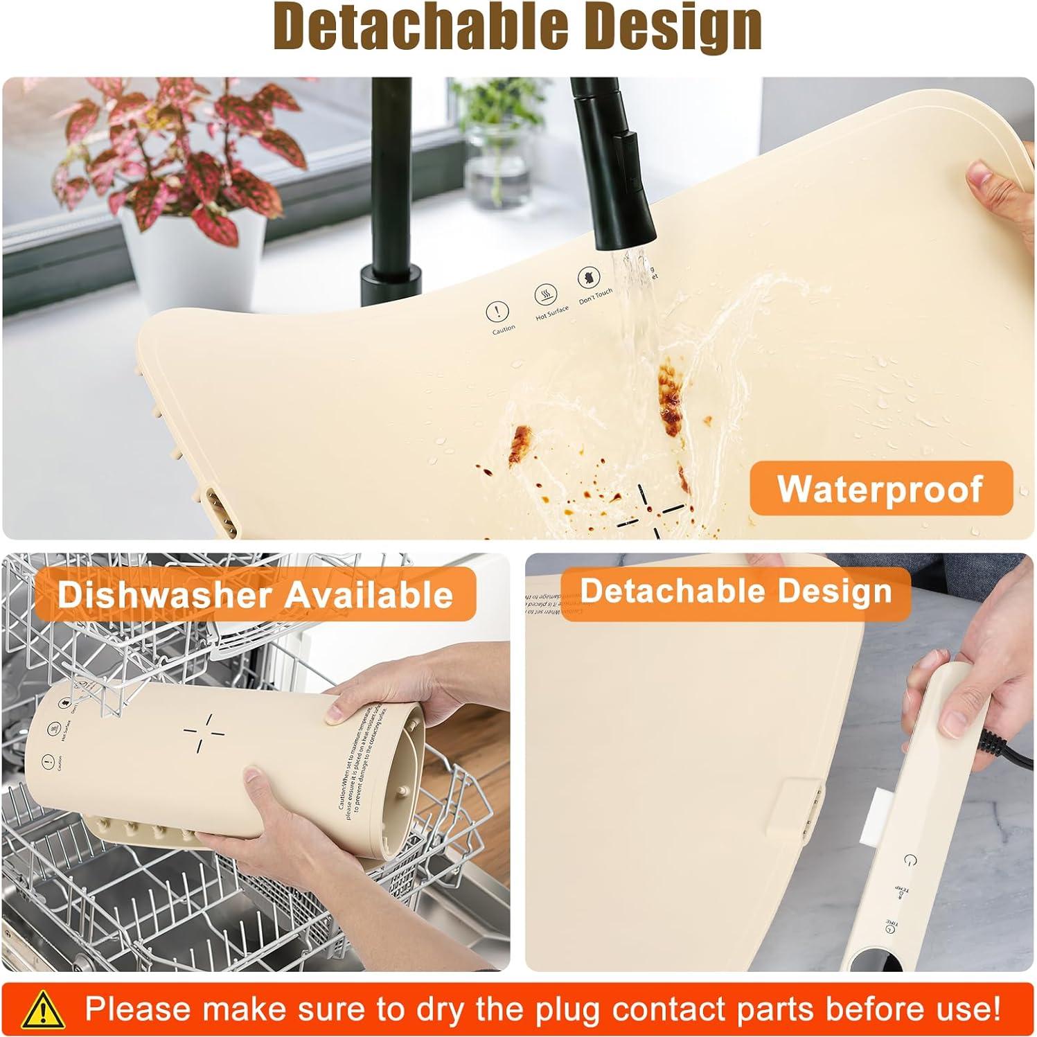 Alfombrilla Calentadora Eléctrica Megeo Desmontable 6 Temperaturas