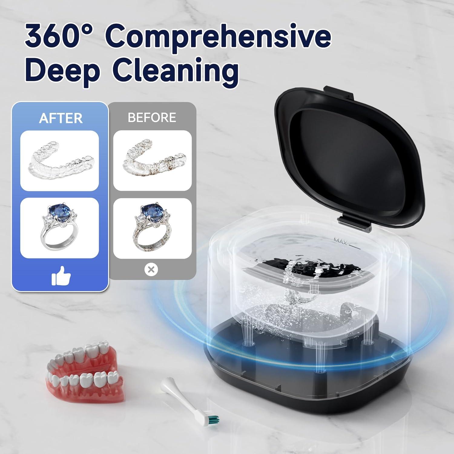 Limpiador Ultrasónico KUNPHY 46kHz para Retenedores y Dentaduras