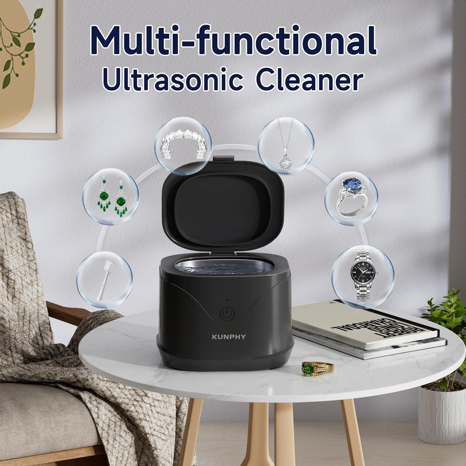 Limpiador Ultrasónico KUNPHY 46kHz para Retenedores y Dentaduras