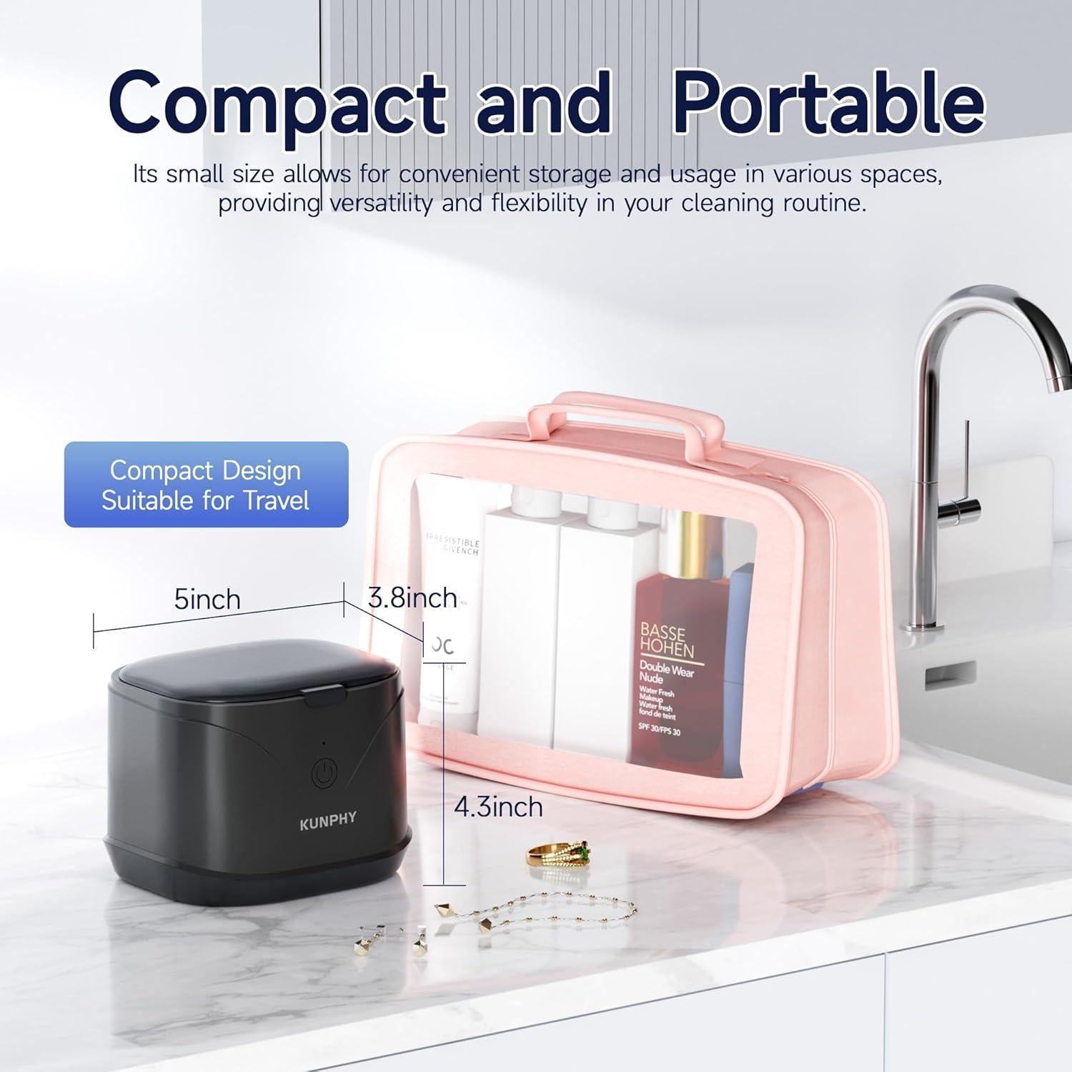 Limpiador Ultrasónico KUNPHY 46kHz para Retenedores y Dentaduras