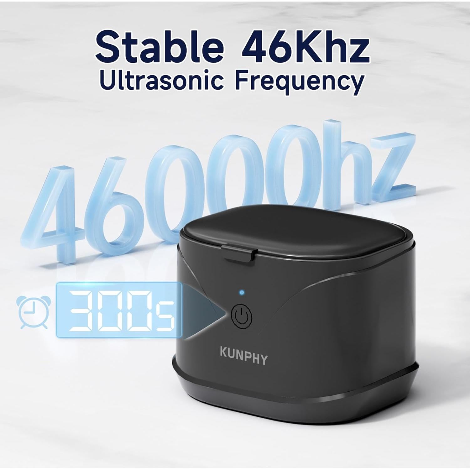 Limpiador Ultrasónico KUNPHY 46kHz para Retenedores y Dentaduras