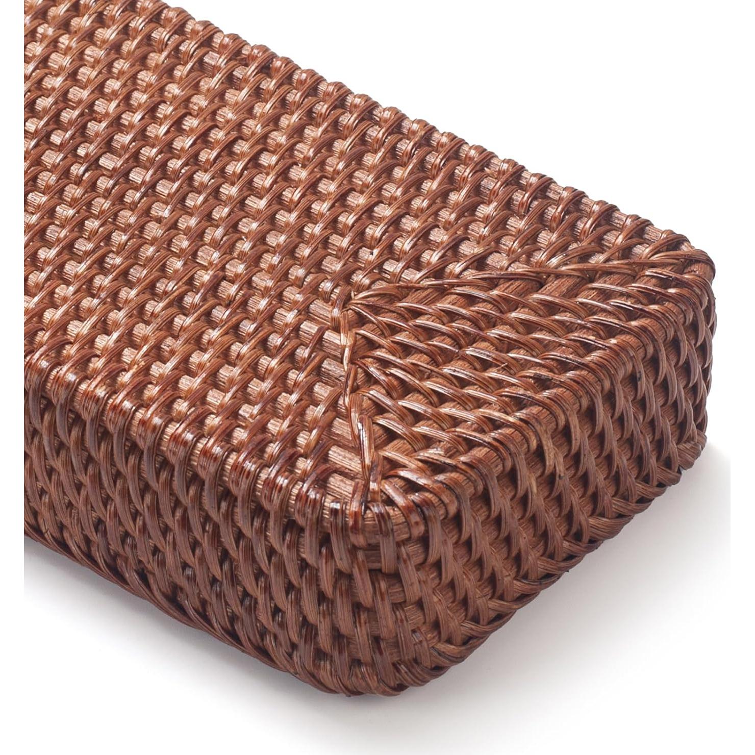 Bandeja de baño DECRAFTS de ratán 25.9x12.5 cm color miel