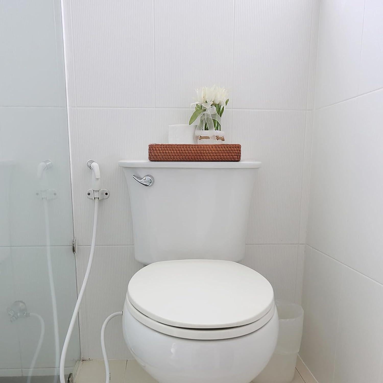 Bandeja de baño DECRAFTS de ratán 25.9x12.5 cm color miel