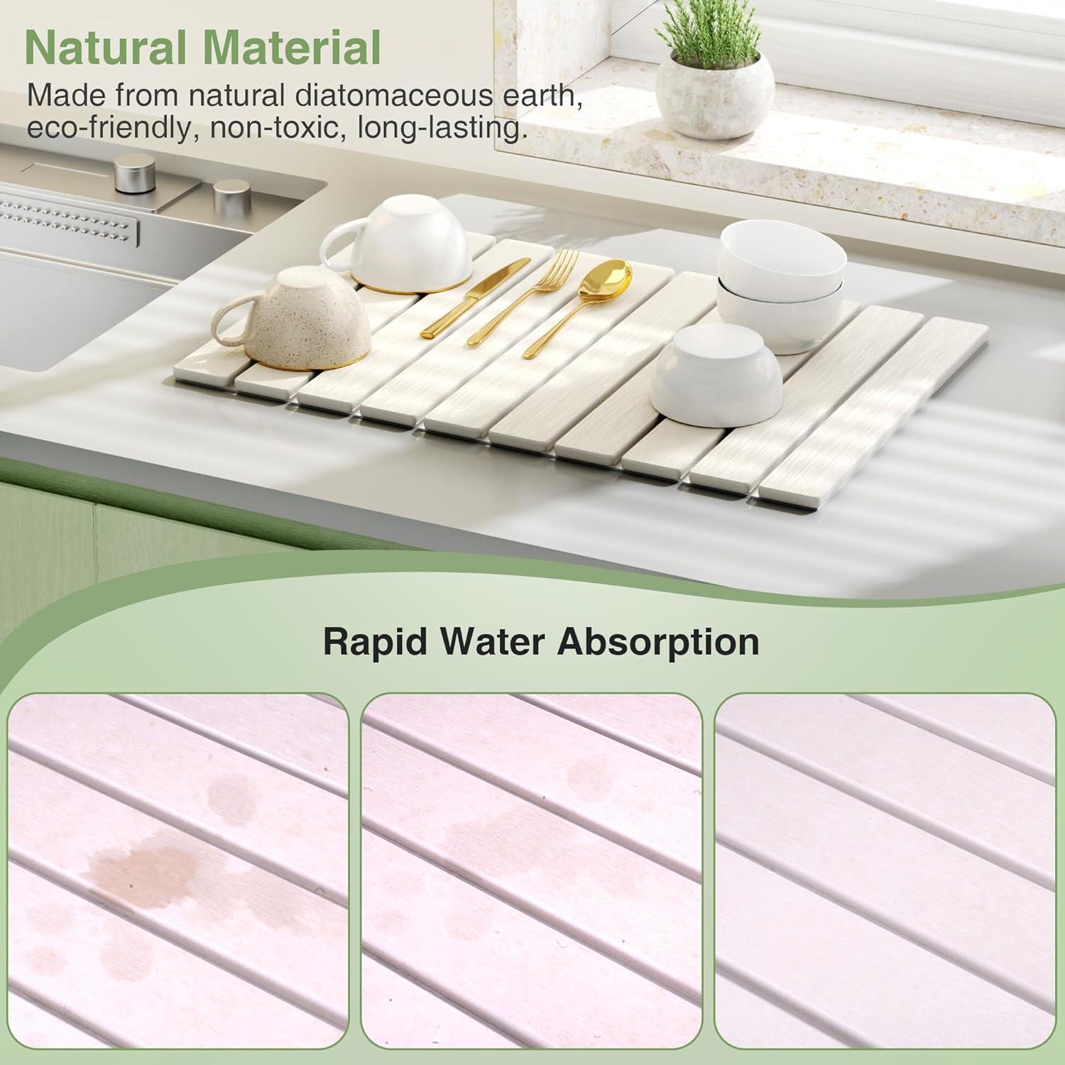 Alfombrilla de Secado de Platos Ecológica GuanQiao 61x40.6cm