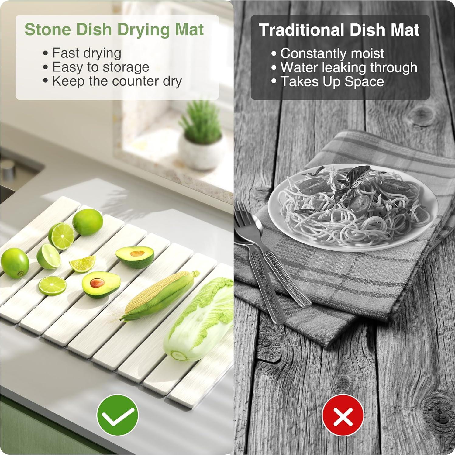 Alfombrilla de Secado de Platos Ecológica GuanQiao 61x40.6cm