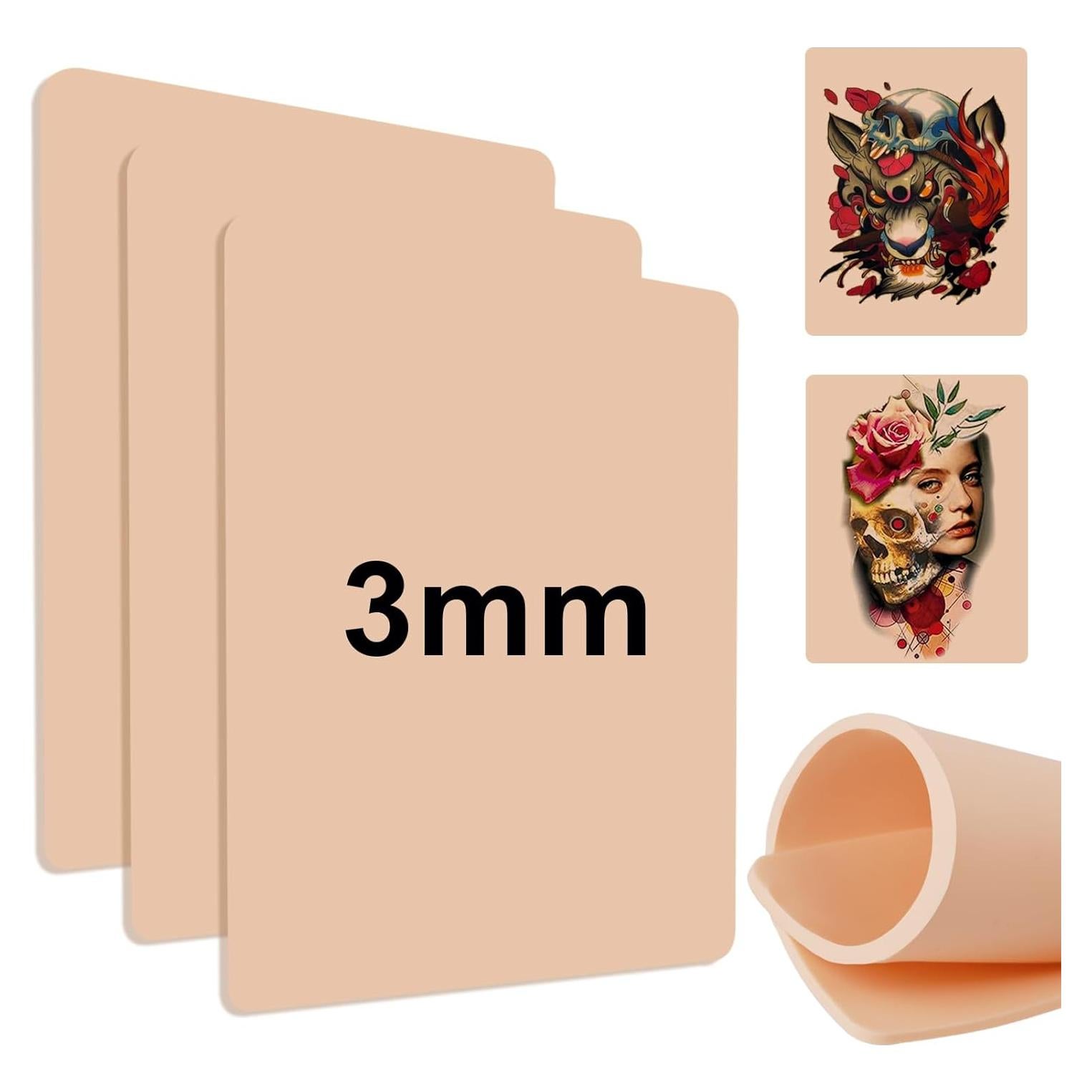 Piel Falsa para Tatuaje Jconly 3Pcs 20.32x15.24cm Silicona