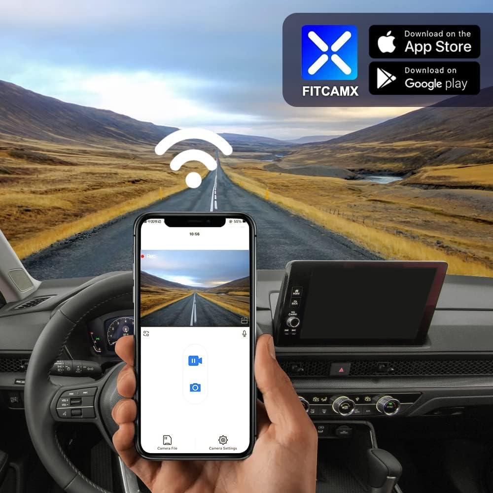 Cámara de Salpicadero Fitcamx 2K Delantera + 1080P Trasera para Honda CR-V 2023-2026