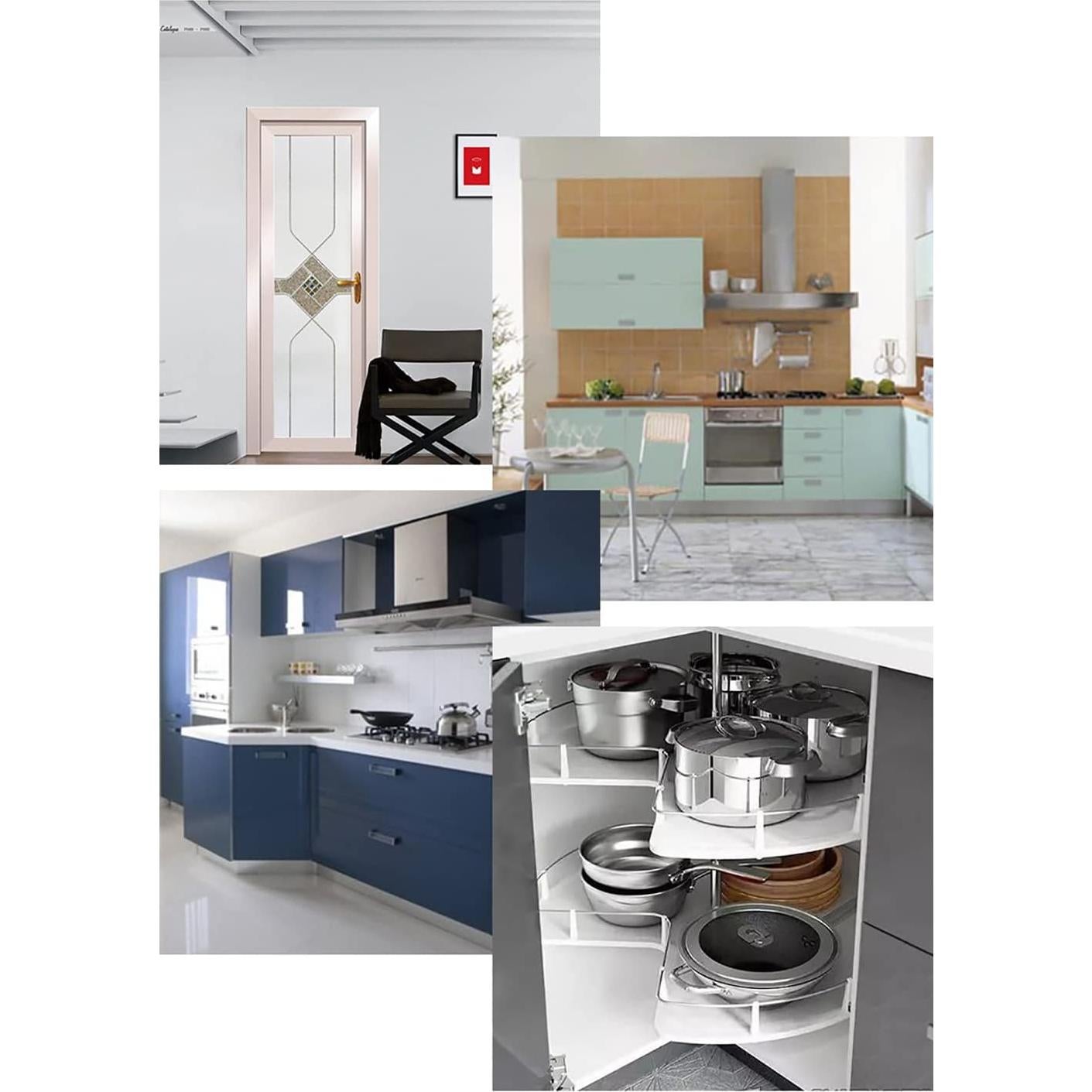 Bisagras de Gabinete Hidráulicas WANLIAN 170° Acero Inoxidable