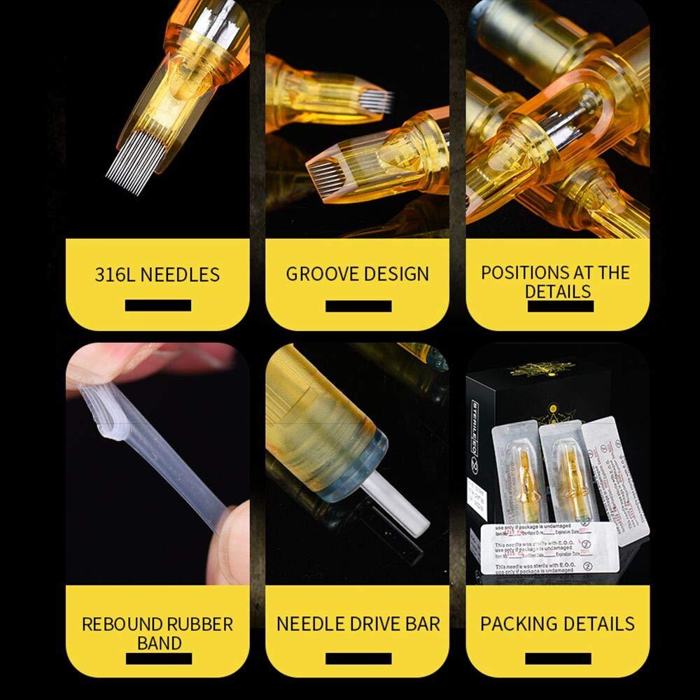 Agujas de Cartucho 1RL YILONG 20pcs 0.35mm para Tatuaje