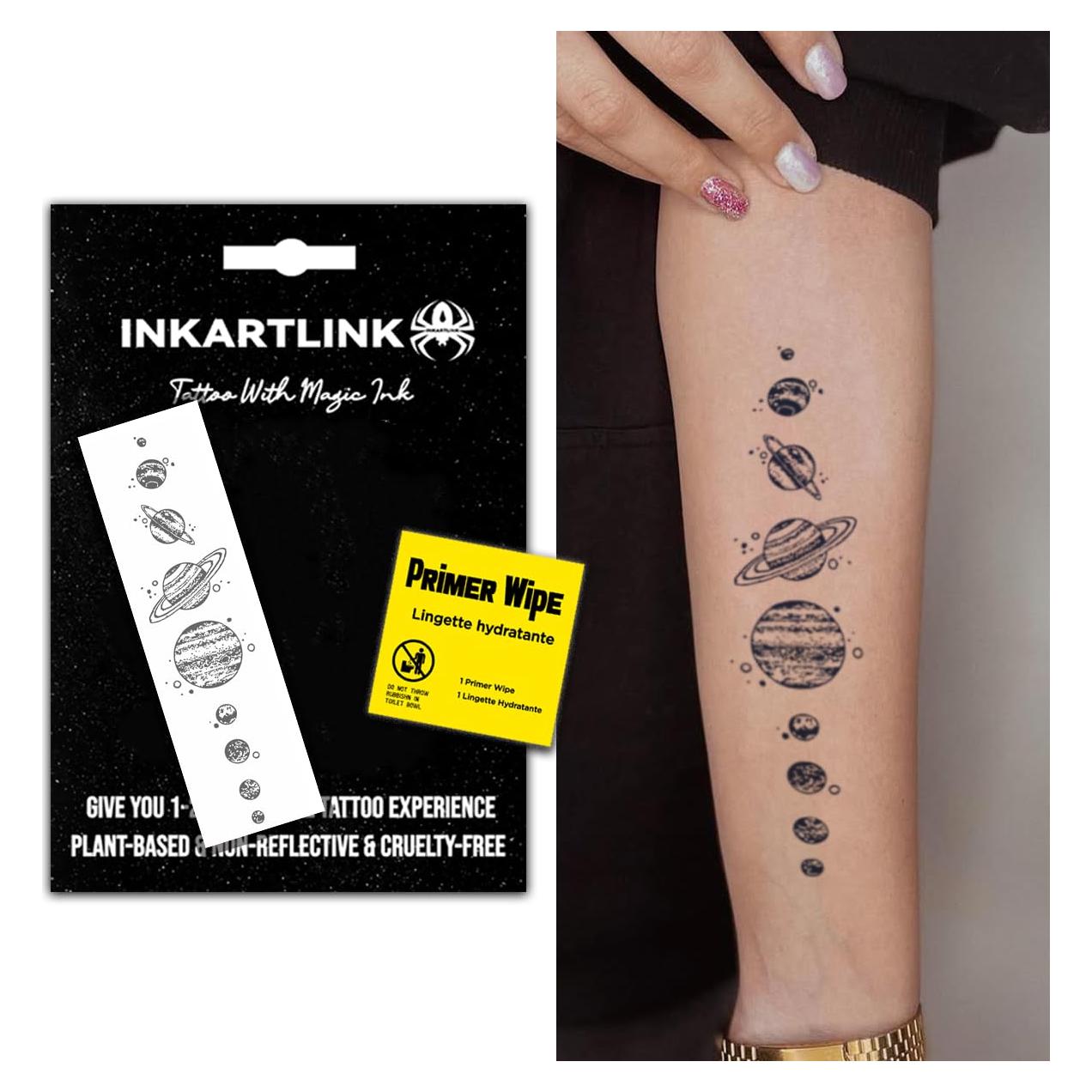 Tatuaje Semipermanente INKARTLINK 9 Planetas - Impermeable 15 Días