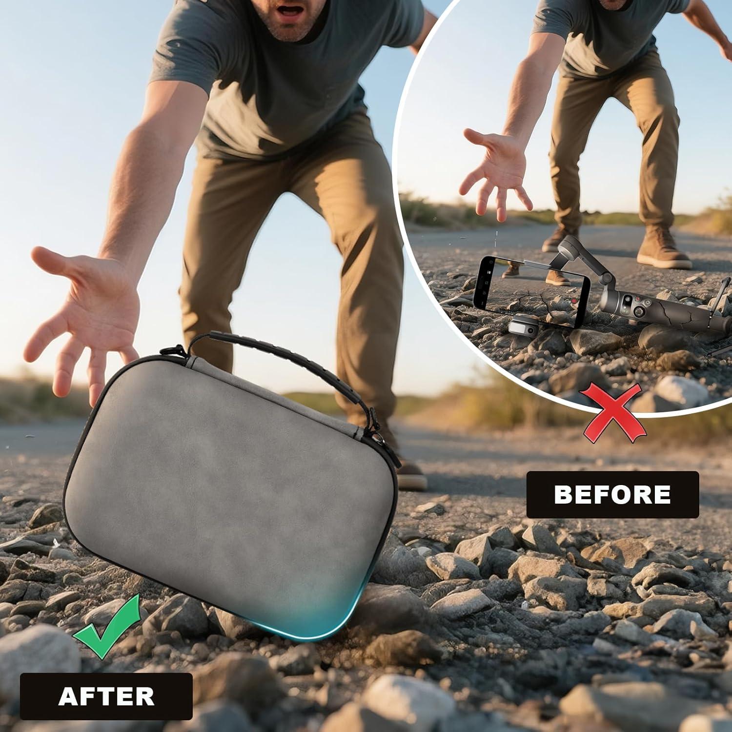 Funda ANKHOH para DJI Osmo Mobile 7P - Impermeable Gris