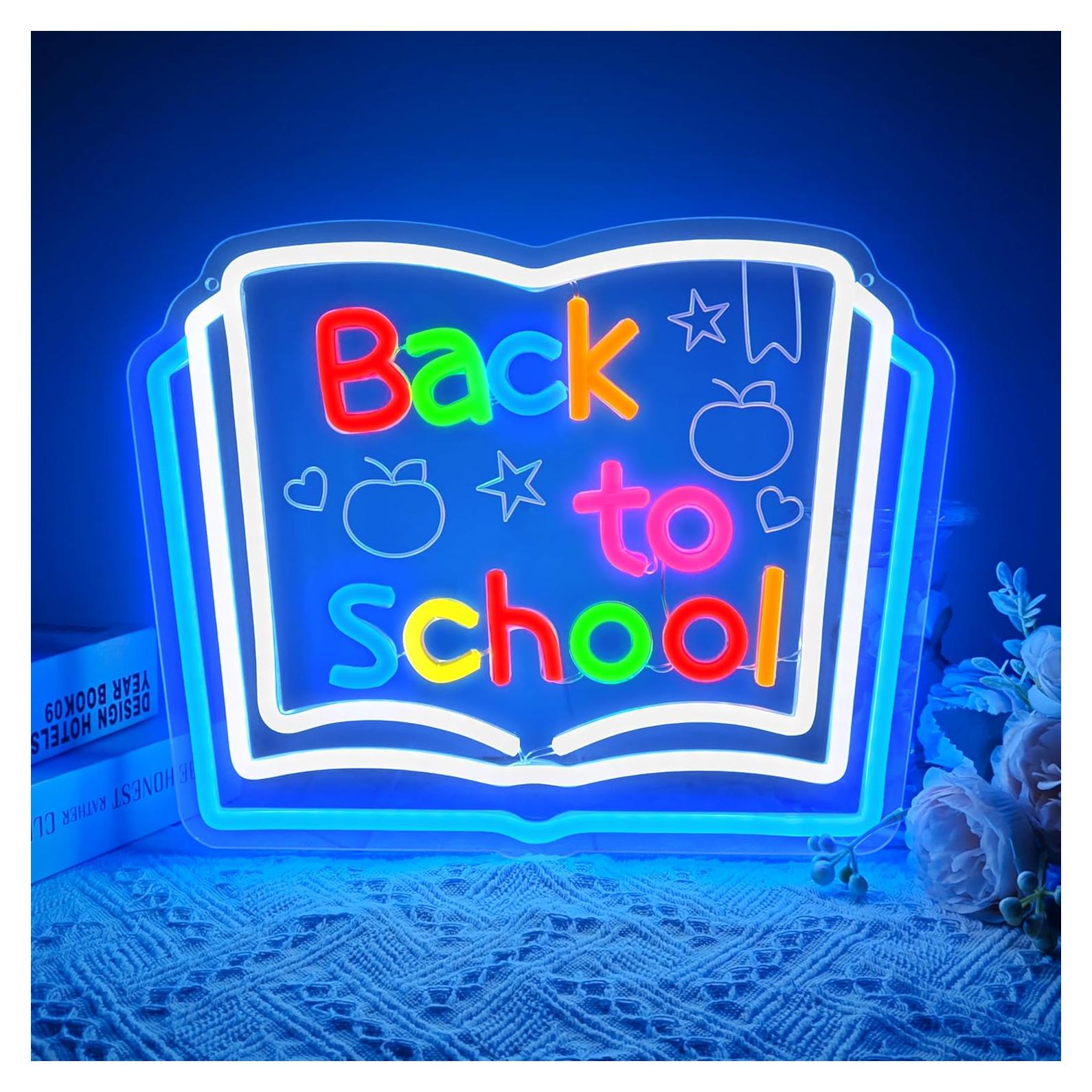 Cartel Neón Regreso a Clases LF Dimmable 33x25.9cm Azul