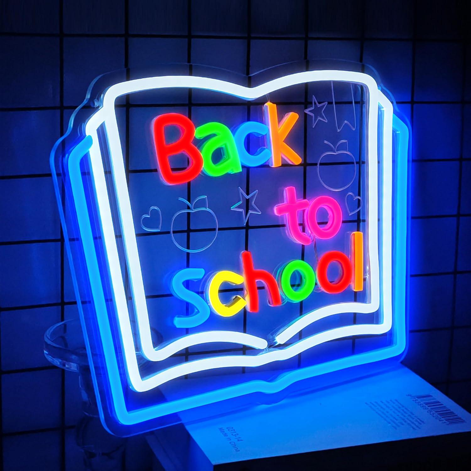 Cartel Neón Regreso a Clases LF Dimmable 33x25.9cm Azul