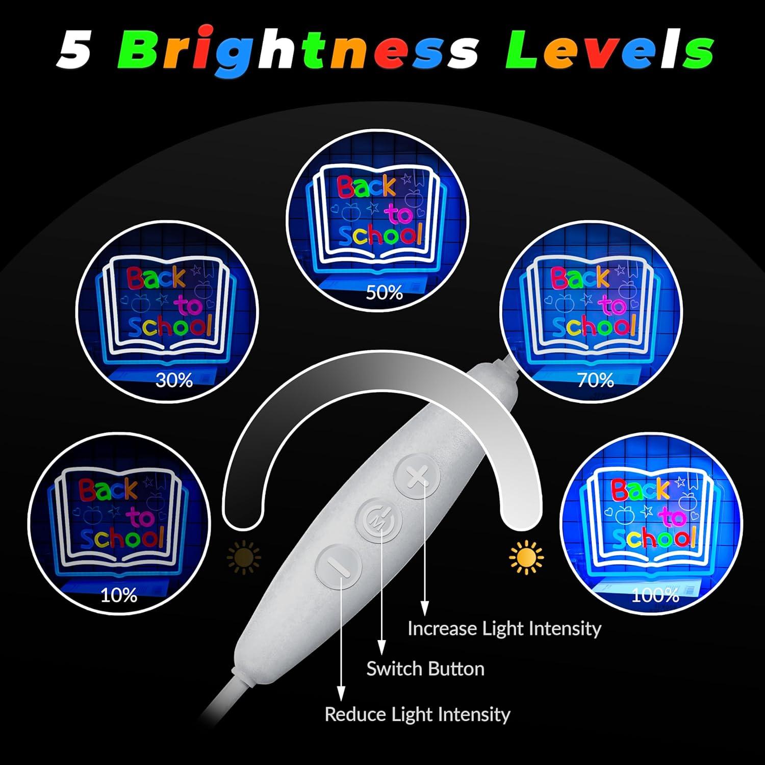 Cartel Neón Regreso a Clases LF Dimmable 33x25.9cm Azul