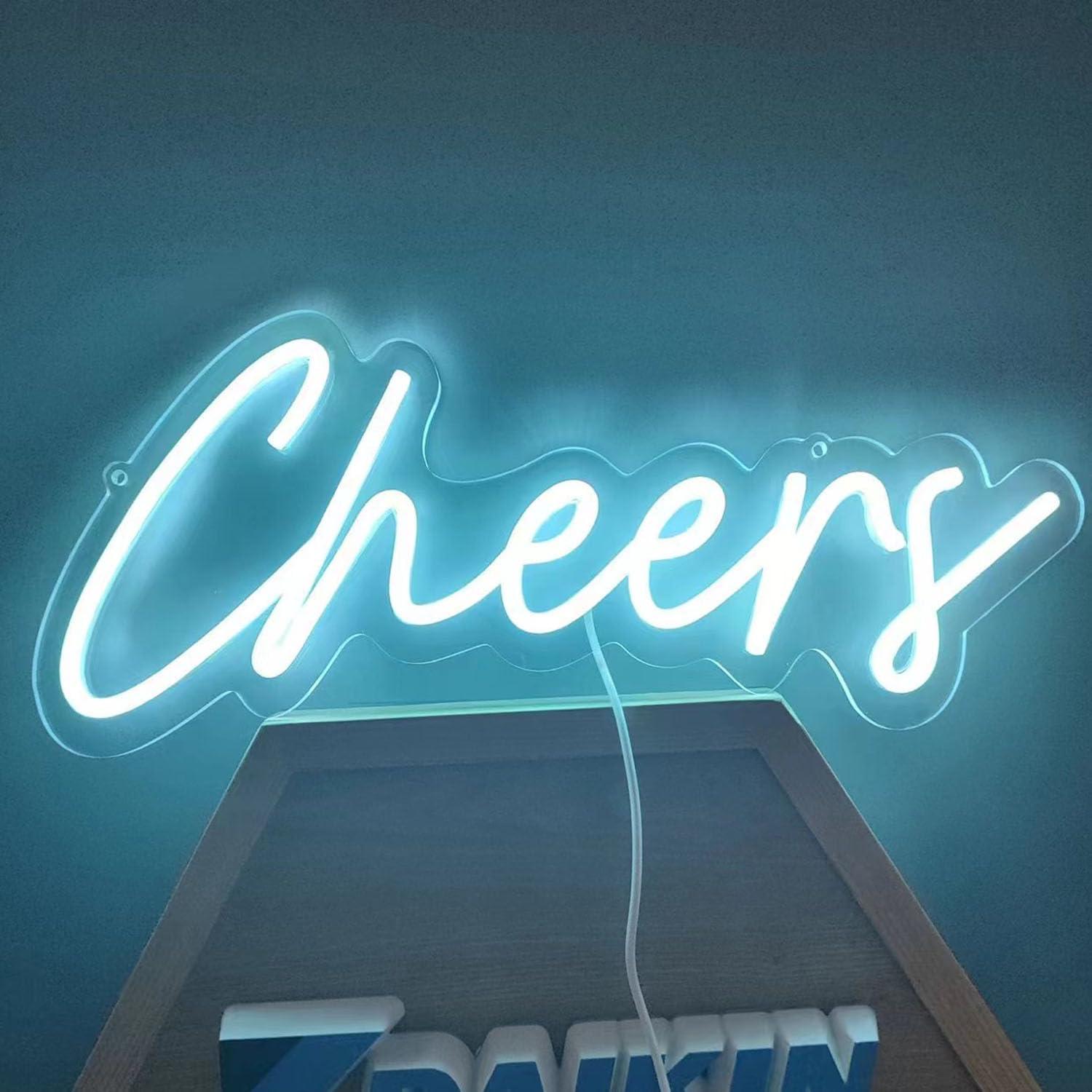 Cartel de Neón Cheers LED Regulable USB 41.91x17.78 cm