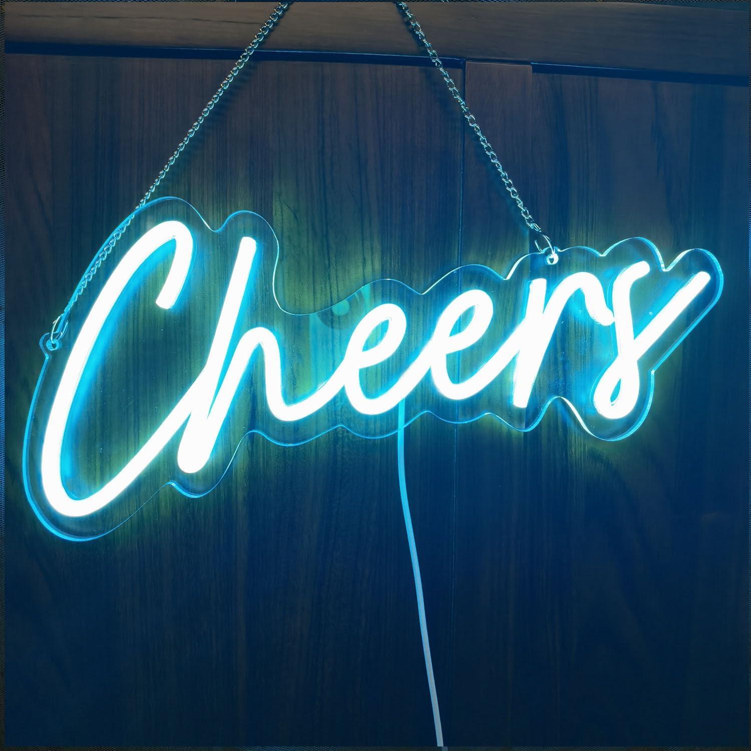 Cartel de Neón Cheers LED Regulable USB 41.91x17.78 cm