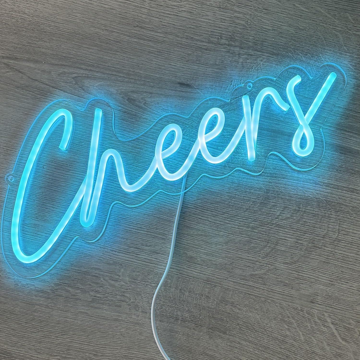 Cartel de Neón Cheers LED Regulable USB 41.91x17.78 cm