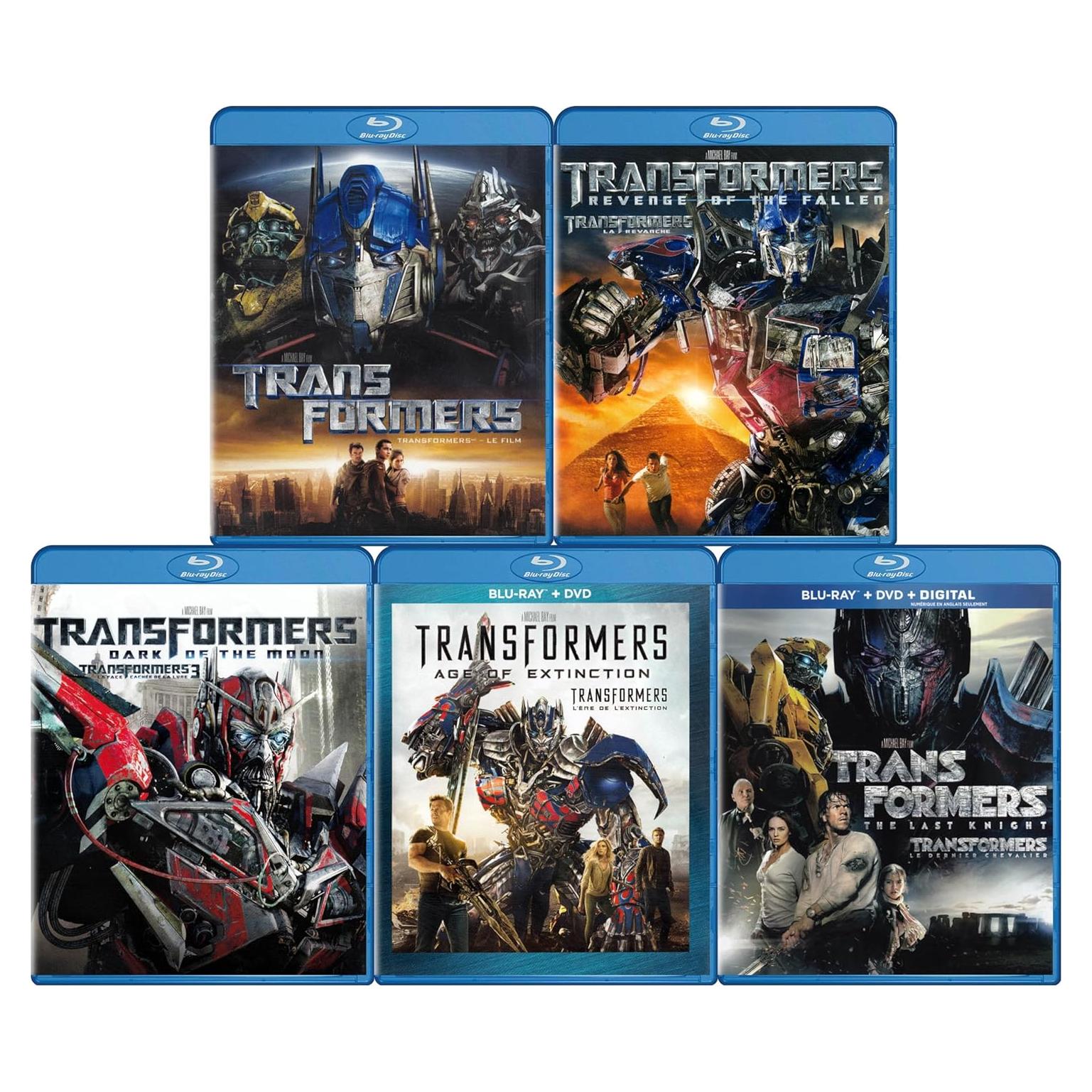Transformers 1-5 Blu-ray + DVD Michael Bay 12h 44m