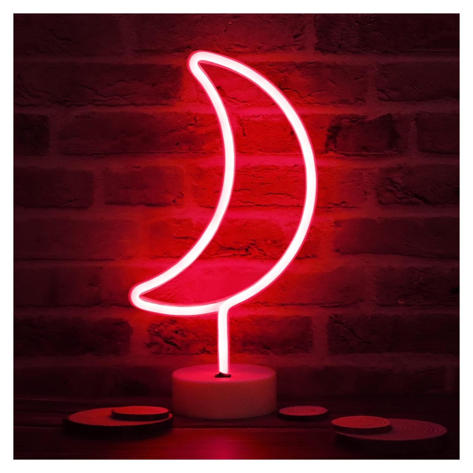 Lámpara de Luna LED Vicila con Base Soporte Rojo 0.27 kg