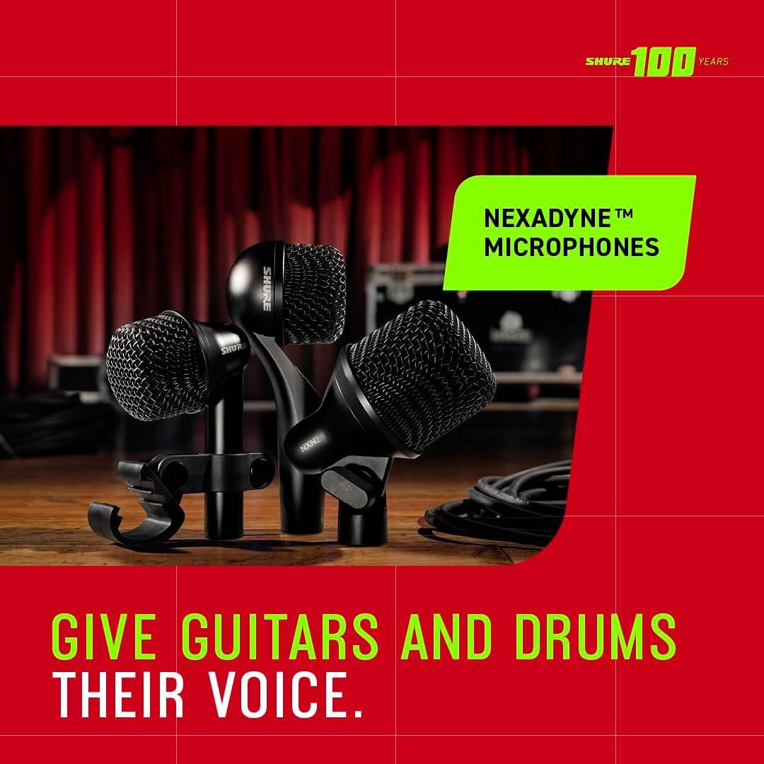 Micrófono Dinámico Supercardioide Shure Nexadyne 6 para Tom/Snare