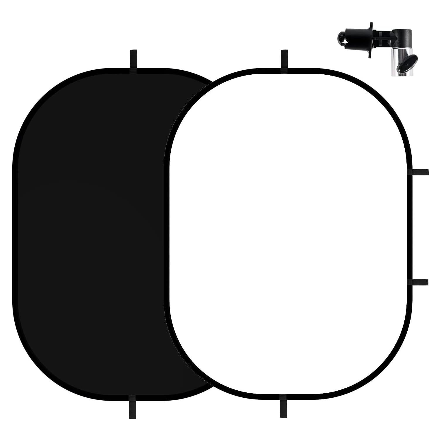 Fondo Plegable 1.0x1.5m Selens Negro Blanco para Fotografía