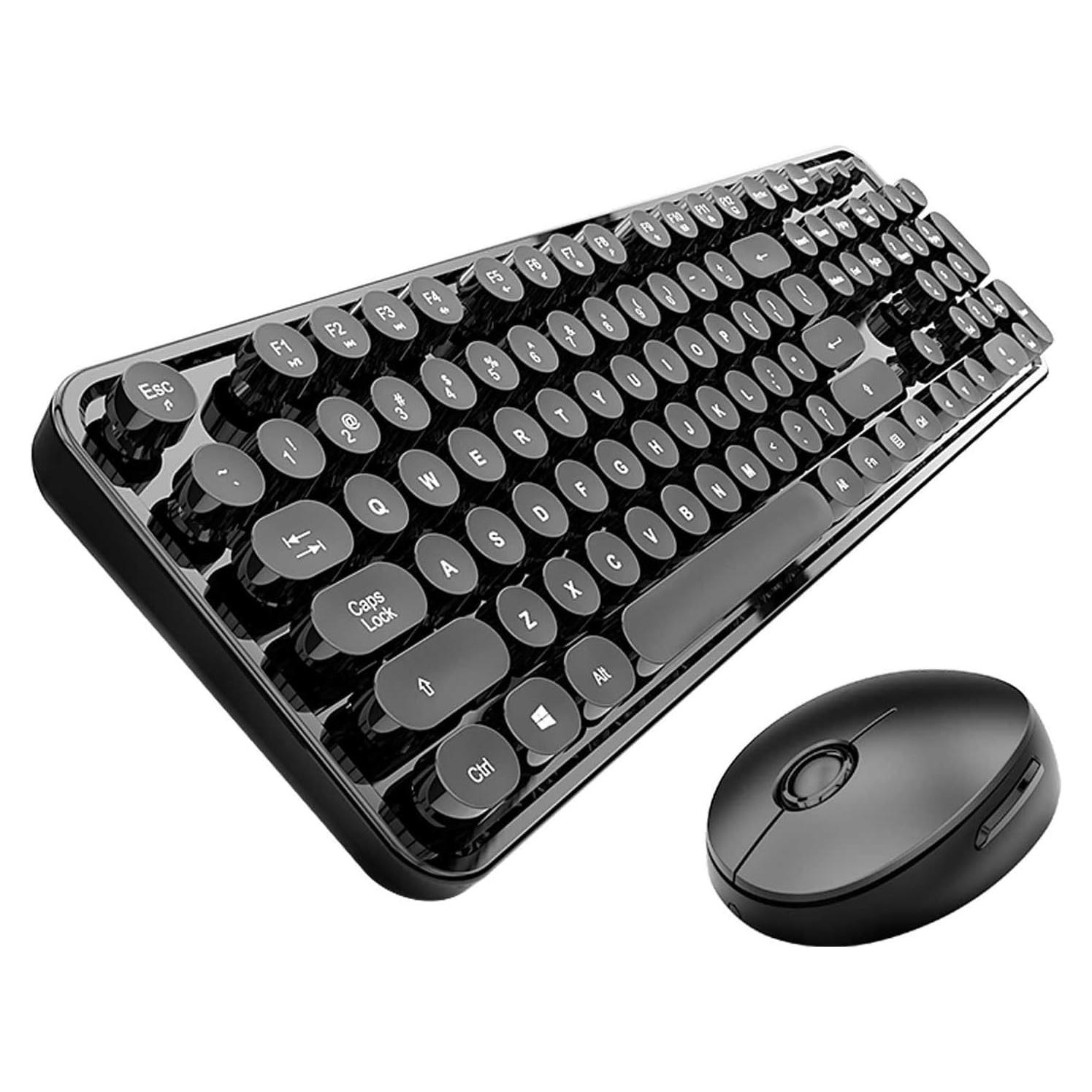 Combo Teclado y Ratón Inalámbrico STIVIC Retro 104 Teclas