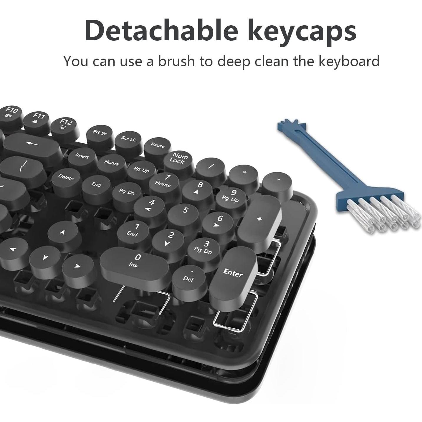 Combo Teclado y Ratón Inalámbrico STIVIC Retro 104 Teclas