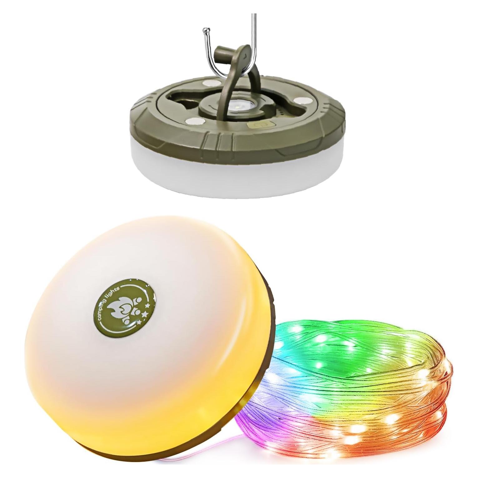 Cadena de Luces HAMLITE 8.99m RGB Camping Recargable