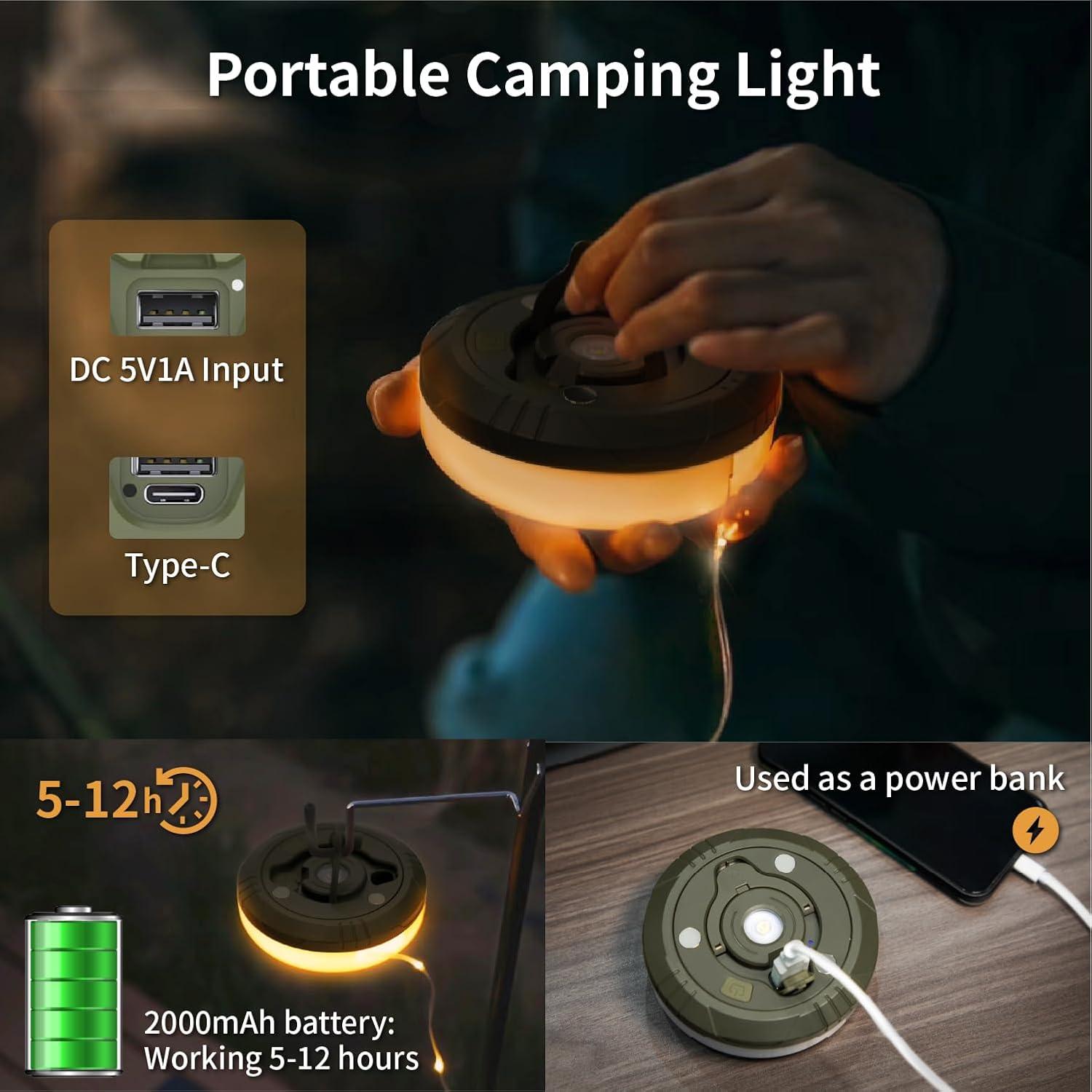 Cadena de Luces HAMLITE 8.99m RGB Camping Recargable