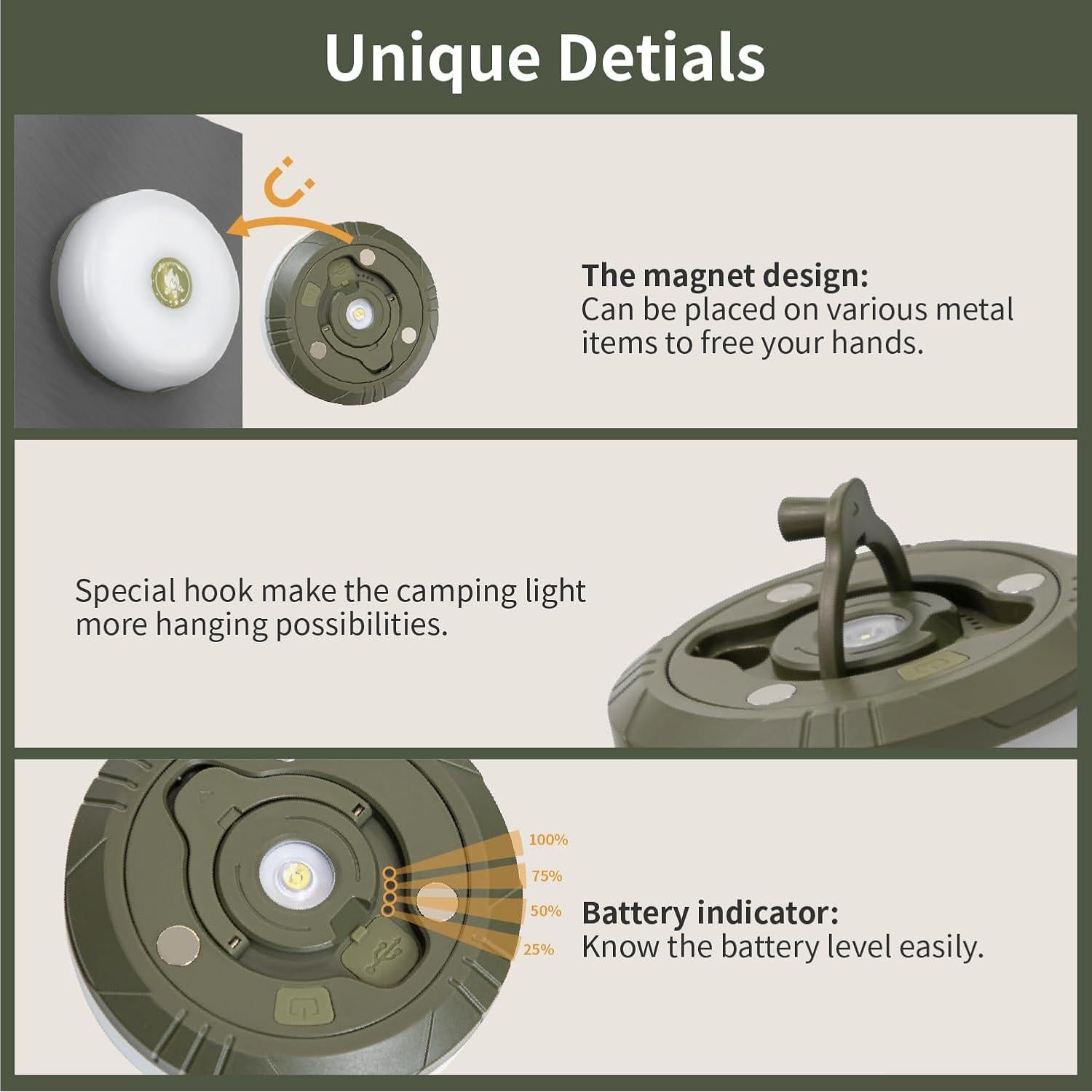 Cadena de Luces HAMLITE 8.99m RGB Camping Recargable