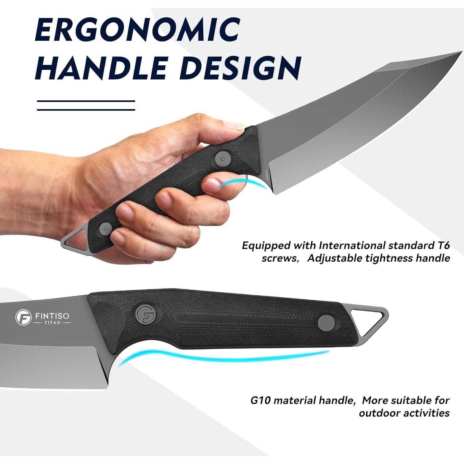 Cuchillo de Carnicero FINTISO 14C28N Mango G10 29.2cm