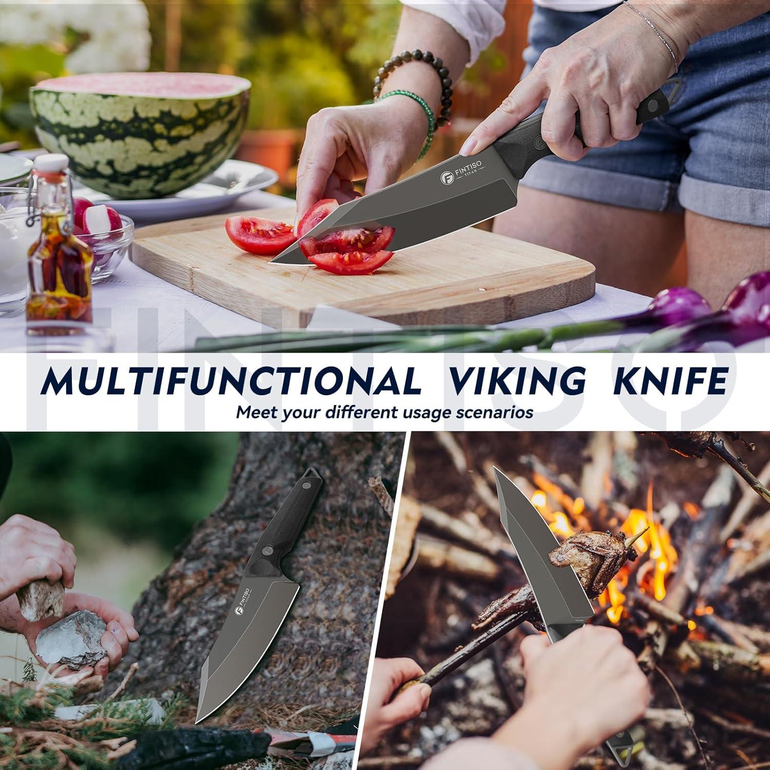 Cuchillo de Carnicero FINTISO 14C28N Mango G10 29.2cm