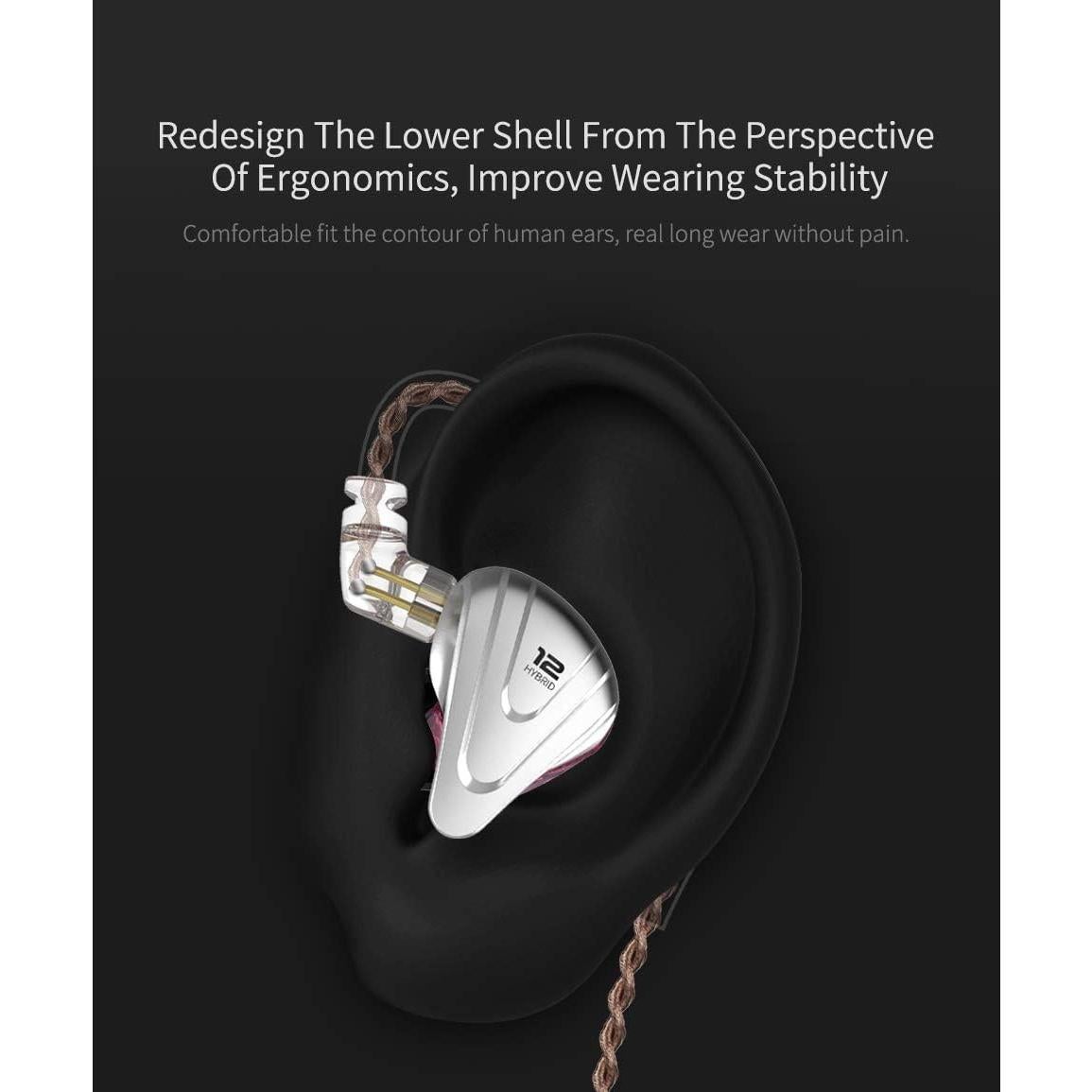 Auriculares In Ear KINBOOFI KZ ZSX HiFi 5BA 1DD Negro