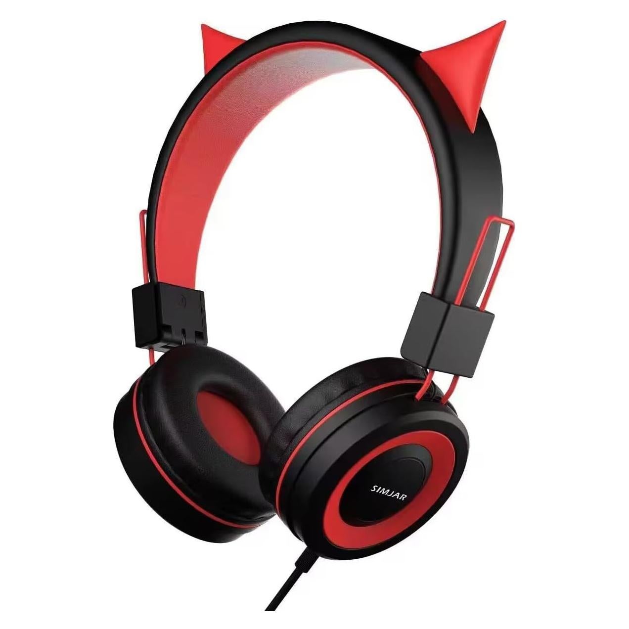 Auriculares Plegables SIMJAR para Niños con Cuernos de Demonio