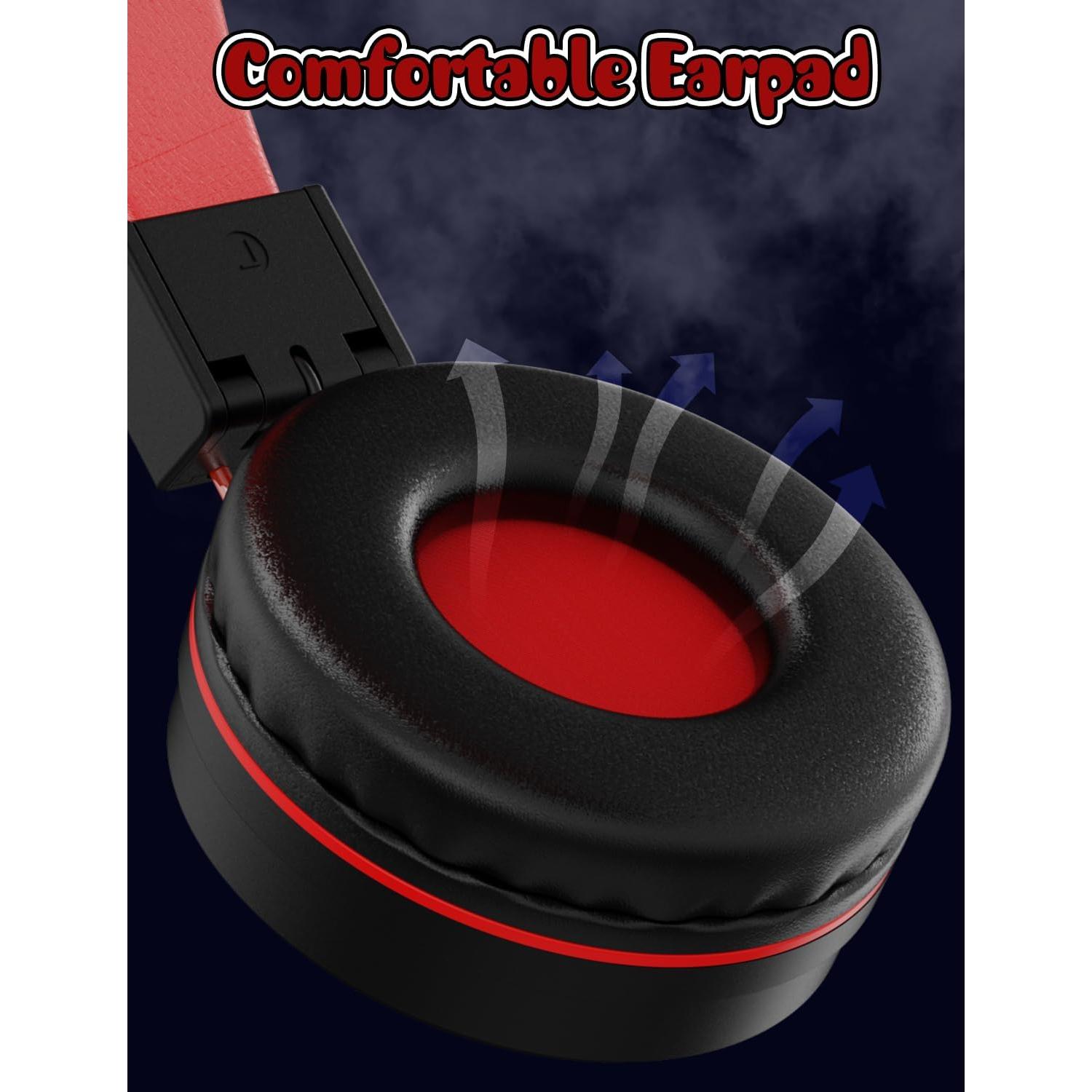 Auriculares Plegables SIMJAR para Niños con Cuernos de Demonio