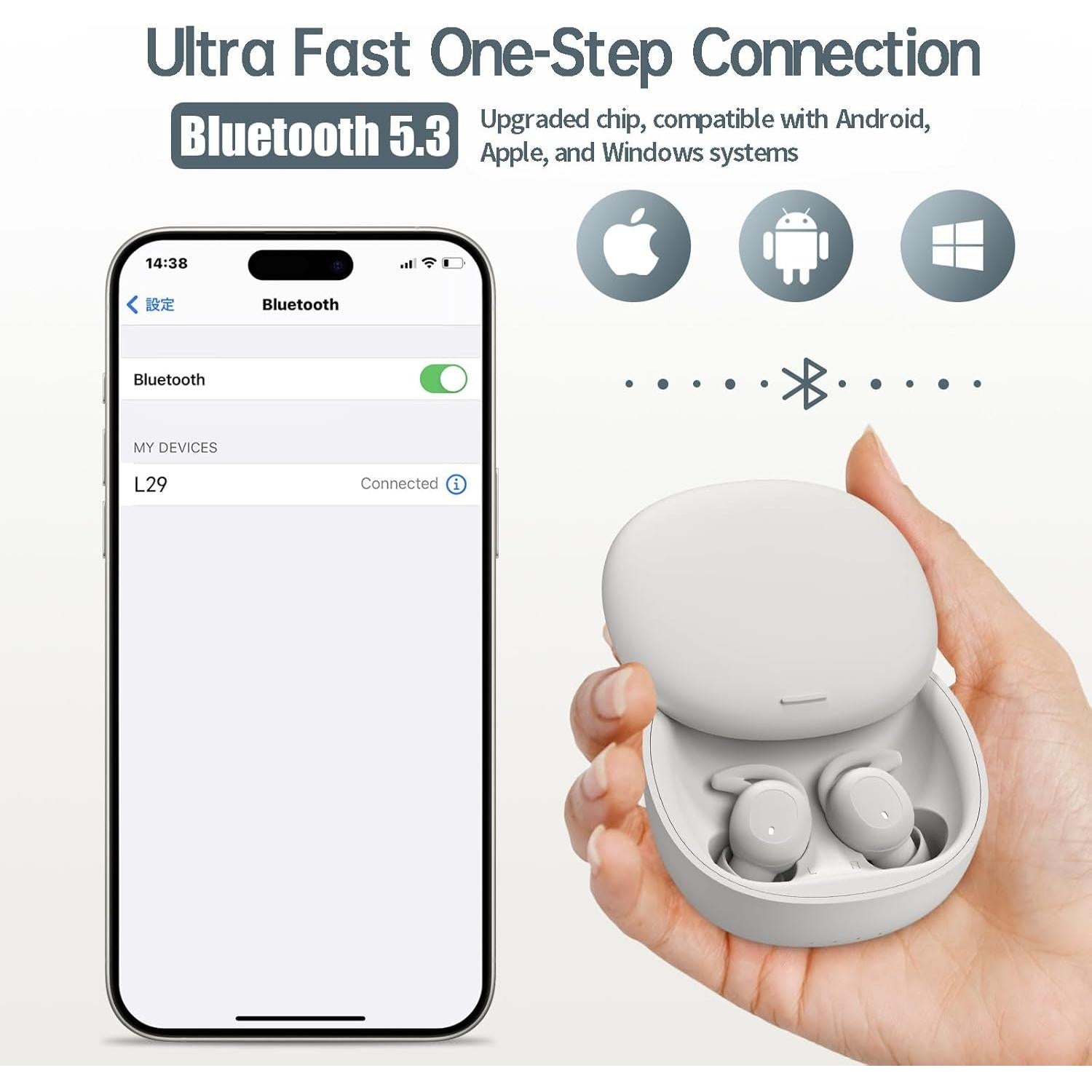 Auriculares Inalámbricos Damipow L29 Bluetooth 5.3 para Dormir