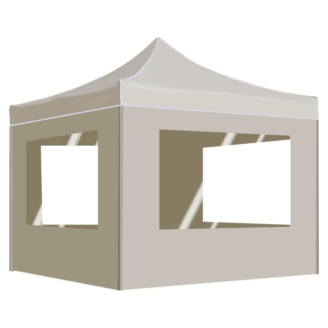 Carpa de Fiesta Plegable WEHUOSIF 2.9x2.9m Crema Impermeable