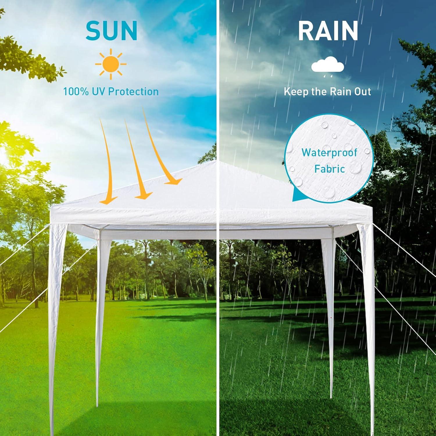Carpa de Fiesta Doredo 10x10m Impermeable Blanca para Eventos