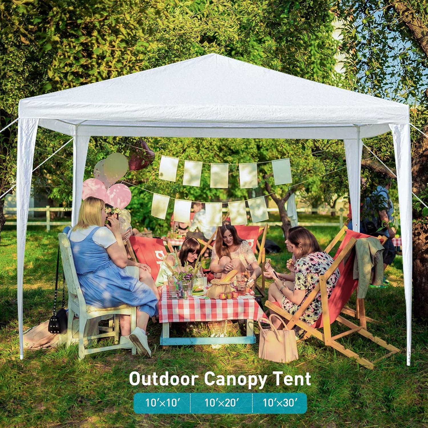 Carpa de Fiesta Doredo 10x10m Impermeable Blanca para Eventos