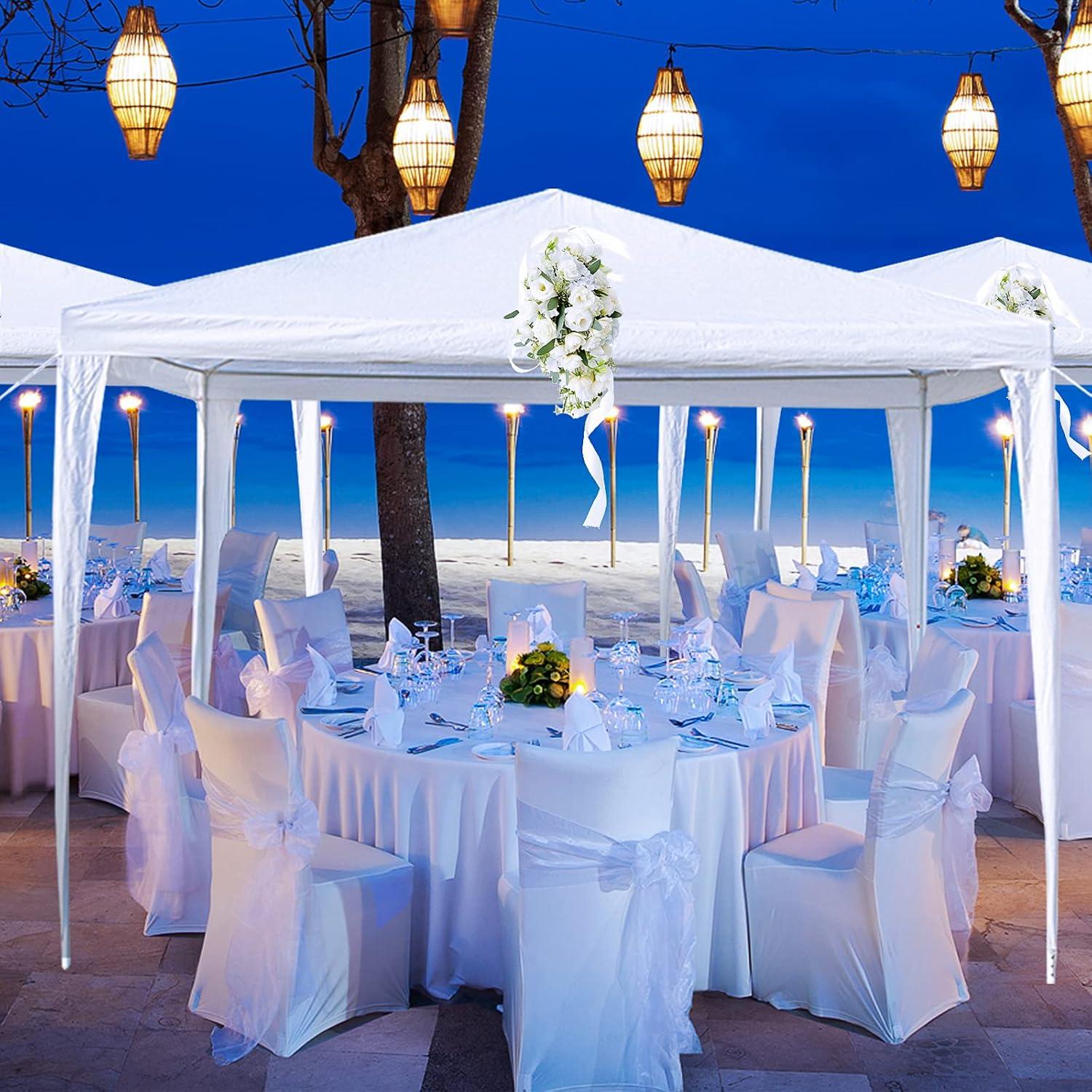 Carpa de Fiesta Doredo 10x10m Impermeable Blanca para Eventos