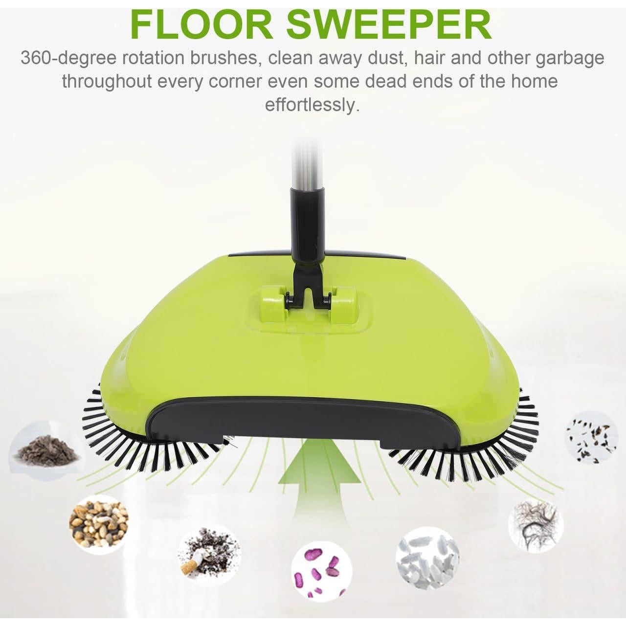 Barredora Manual 3 en 1 Veemoon Verde para Pisos Duros