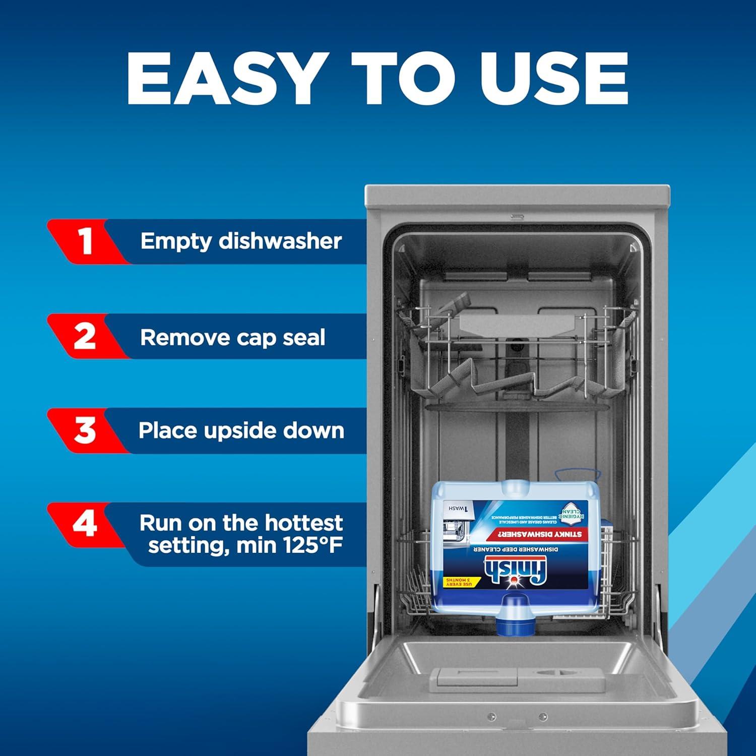 Finish Limpiador Líquido para Lavavajillas 240ml - Limpieza Profunda