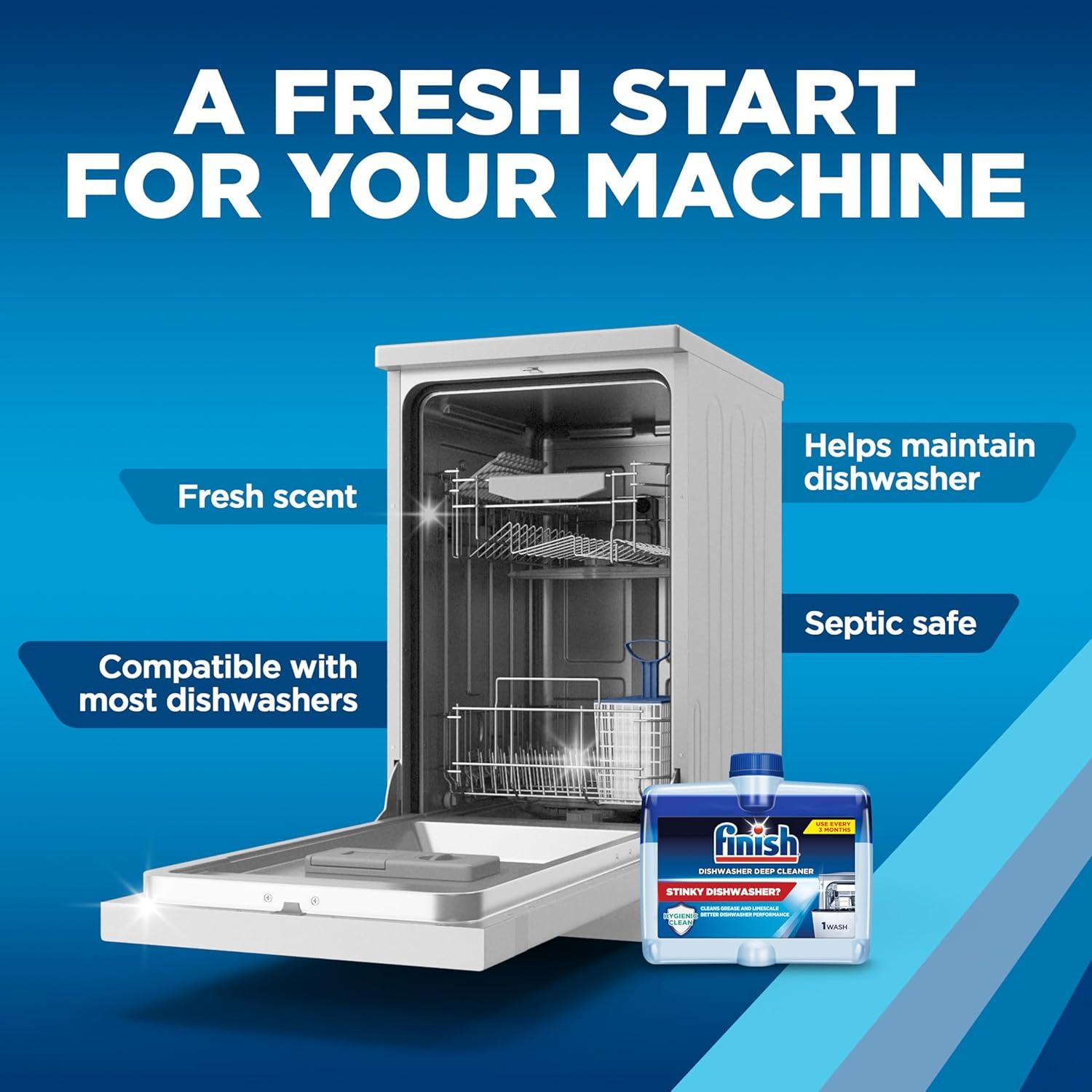 Finish Limpiador Líquido para Lavavajillas 240ml - Limpieza Profunda