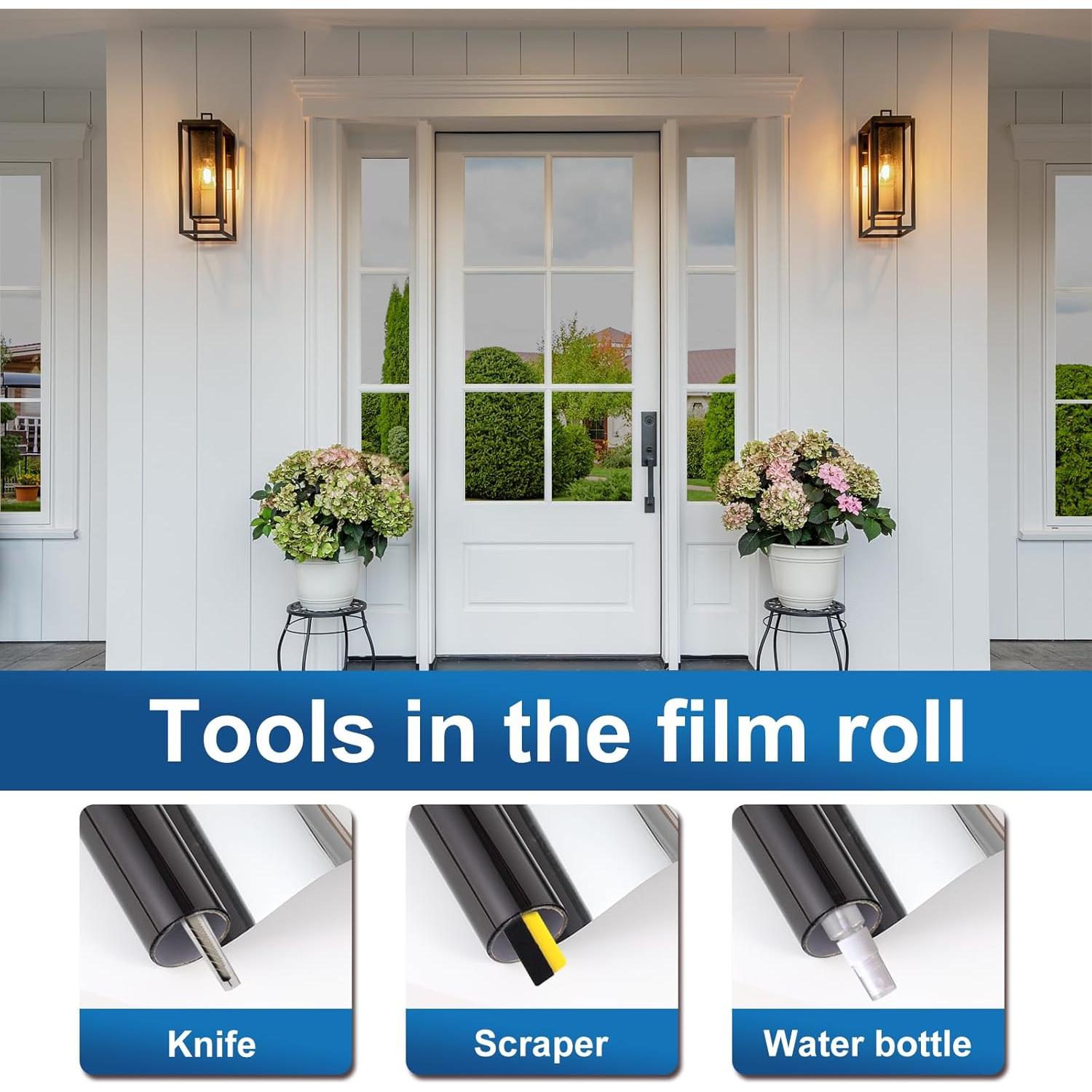 Película de Ventana Bectosy Unidireccional 44.5x200cm Negro