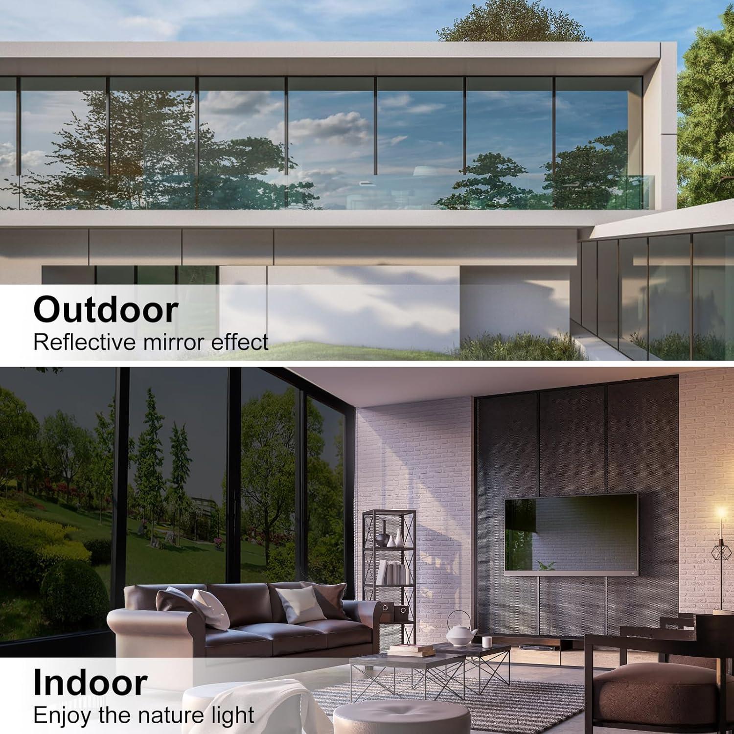 Película de Ventana Bectosy Unidireccional 44.5x200cm Negro