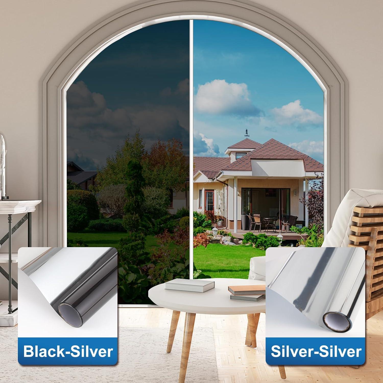 Película de Ventana Bectosy Unidireccional 44.5x200cm Negro